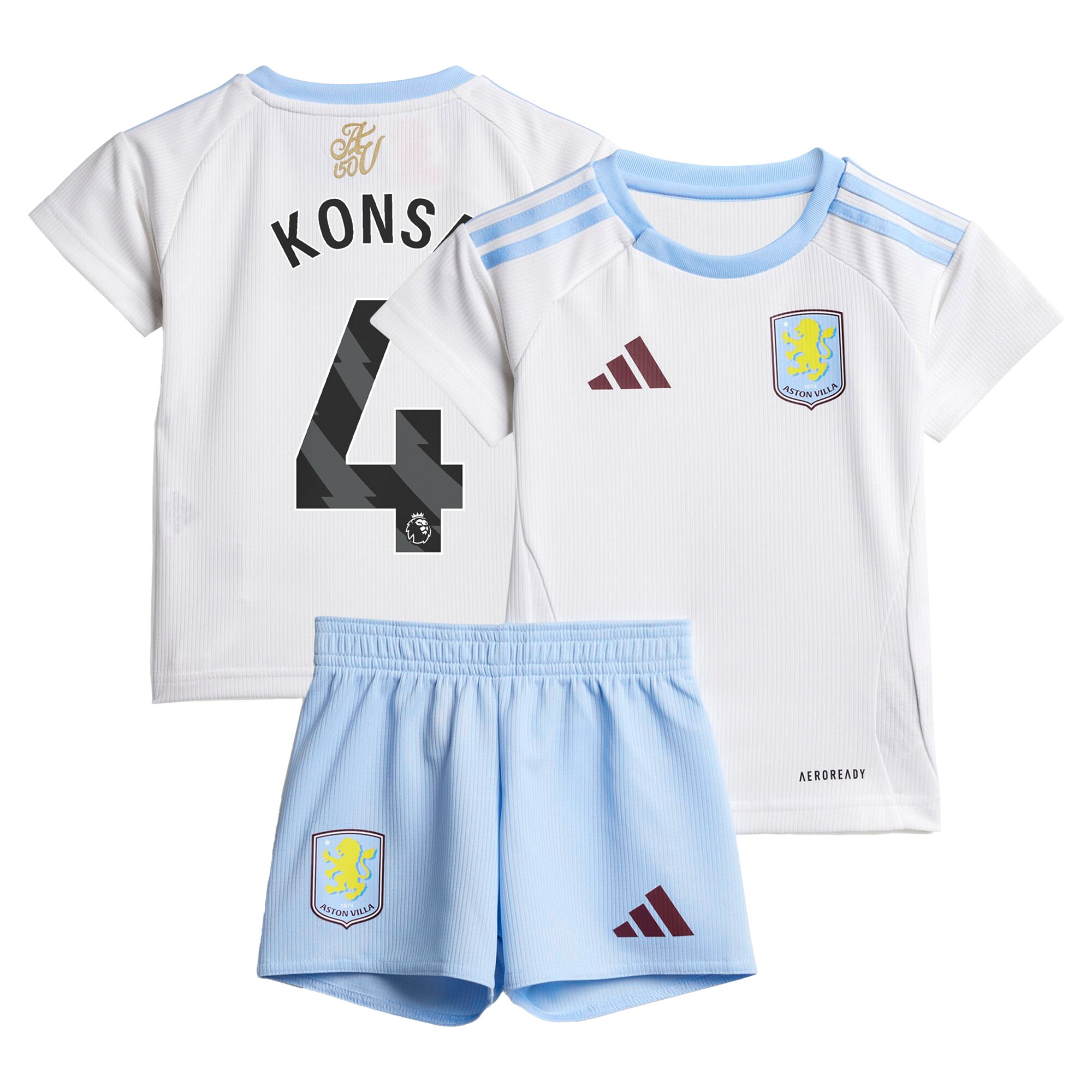 aston villa adidas away baby kit 2024-25 with konsa 4 printing Collection | Official Aston Villa Shirts