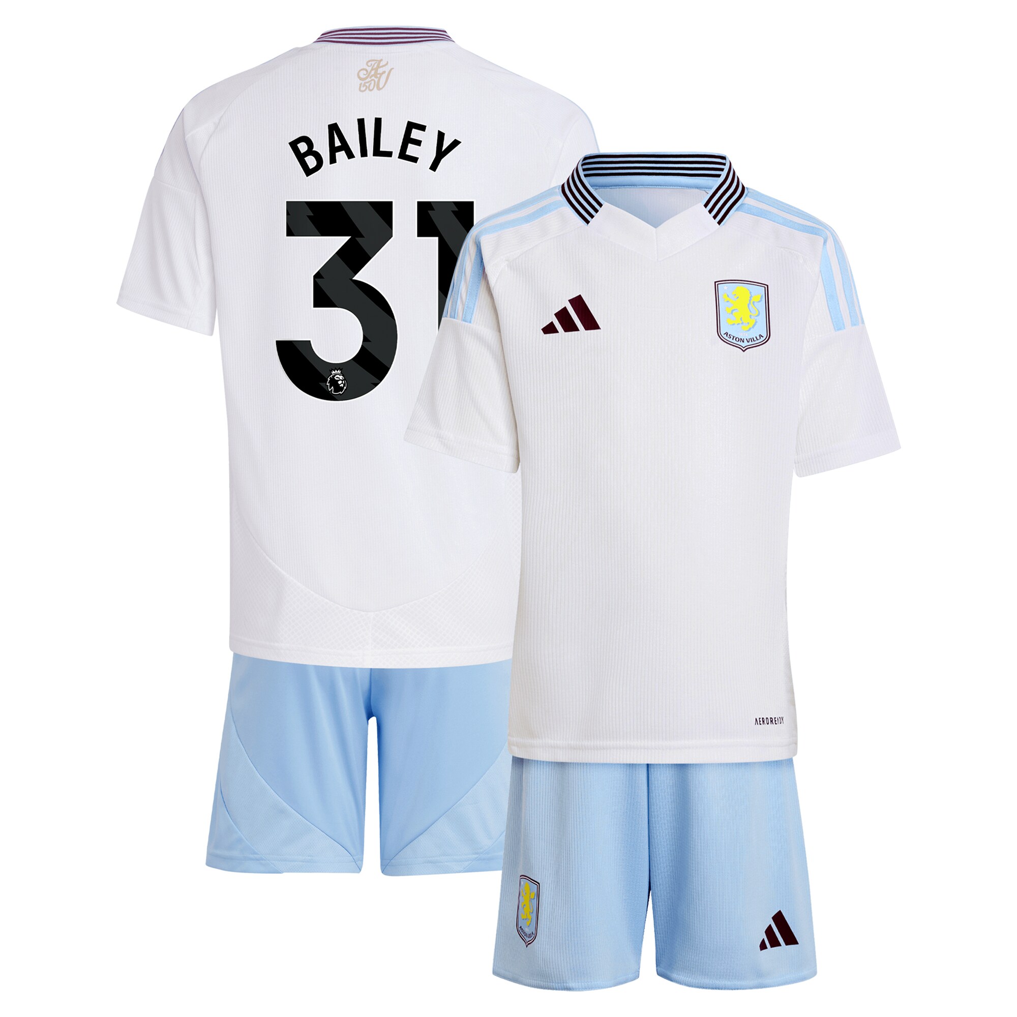 aston villa adidas away mini kit 2024-25 with bailey 31 printing Collection | Official Aston Villa Shirts