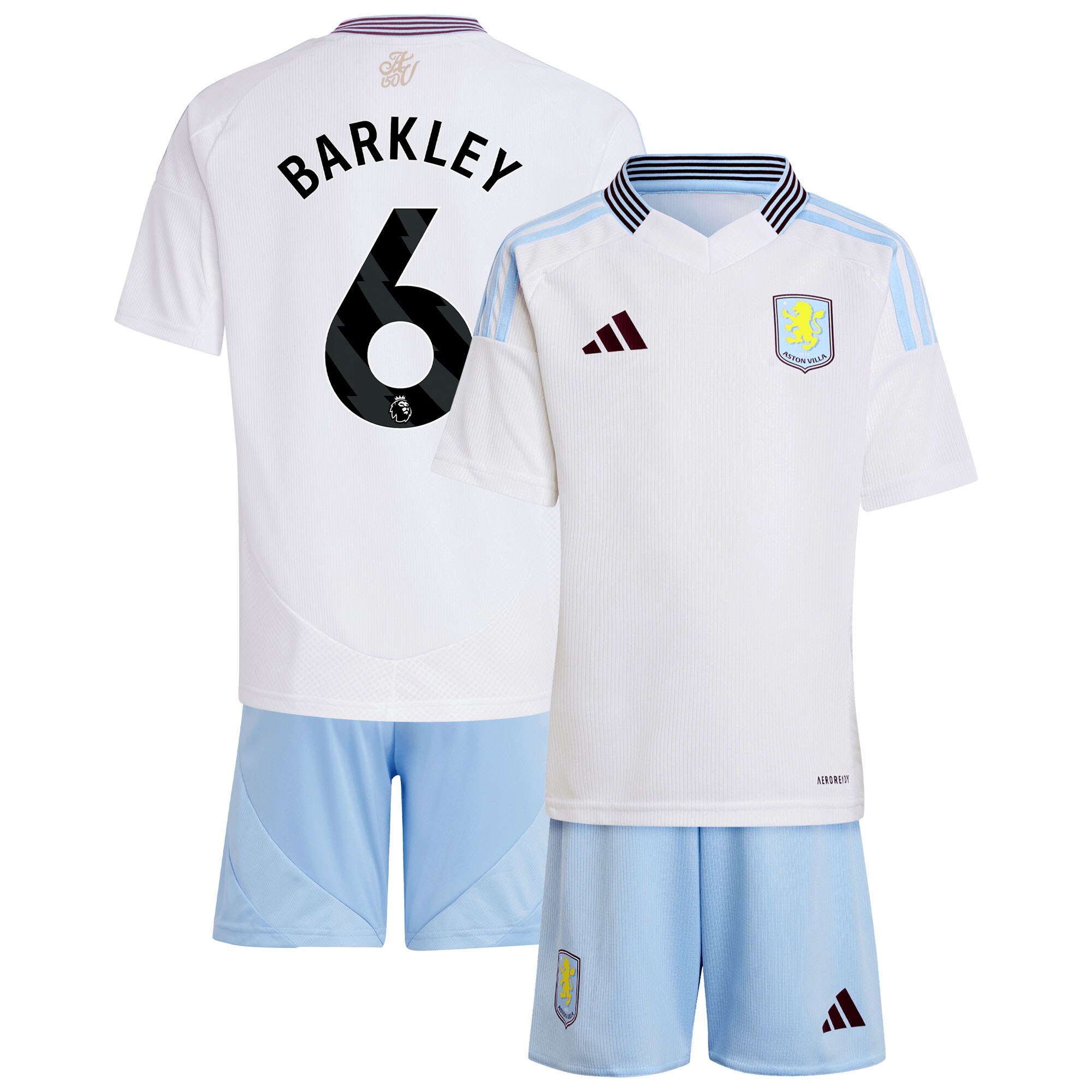 aston villa adidas away mini kit 2024-25 with barkley 6 printing Collection | Official Aston Villa Shirts
