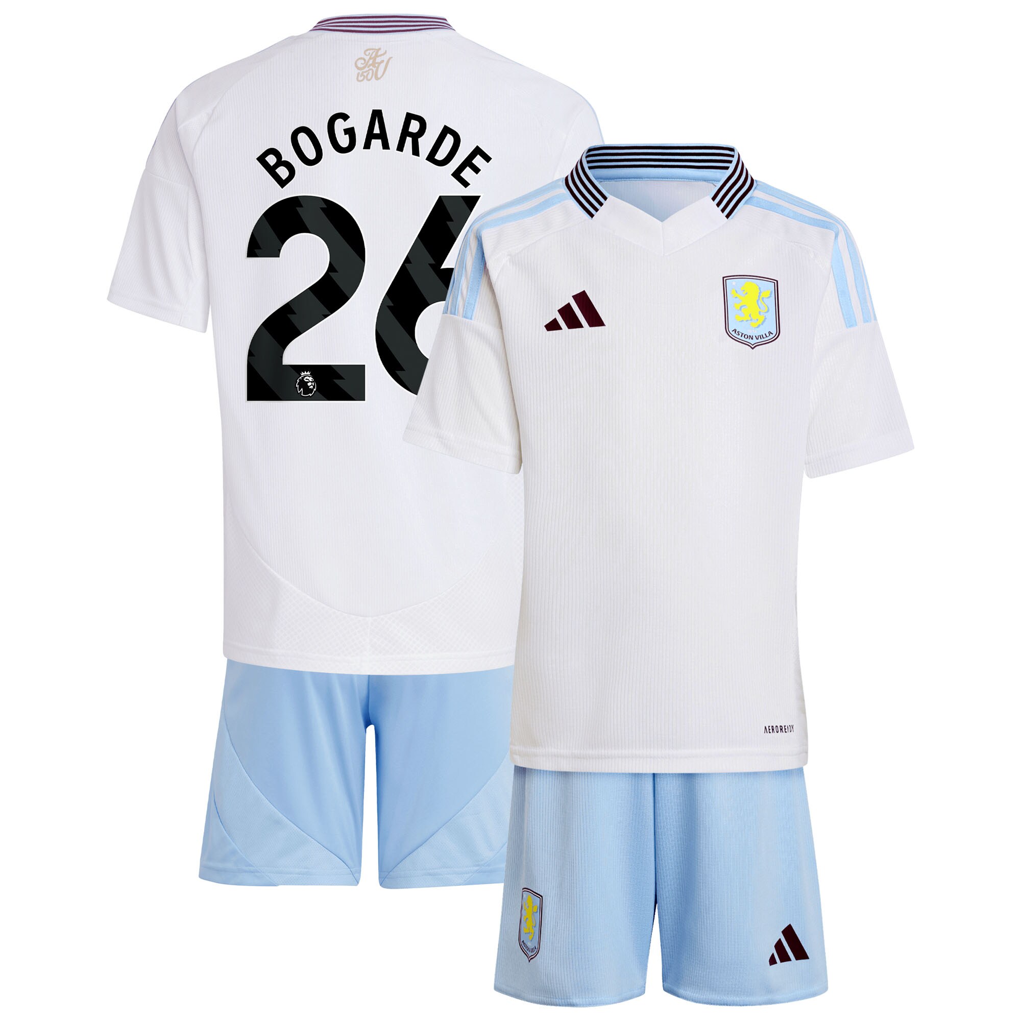 aston villa adidas away mini kit 2024-25 with bogarde 26 printing Collection | Official Aston Villa Shirts