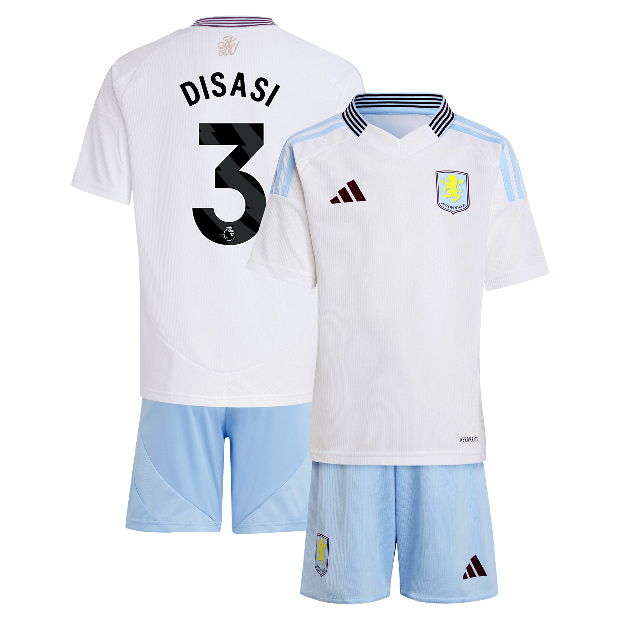 aston villa adidas away mini kit 2024-25 with disasi 3 printing Collection | Official Aston Villa Shirts