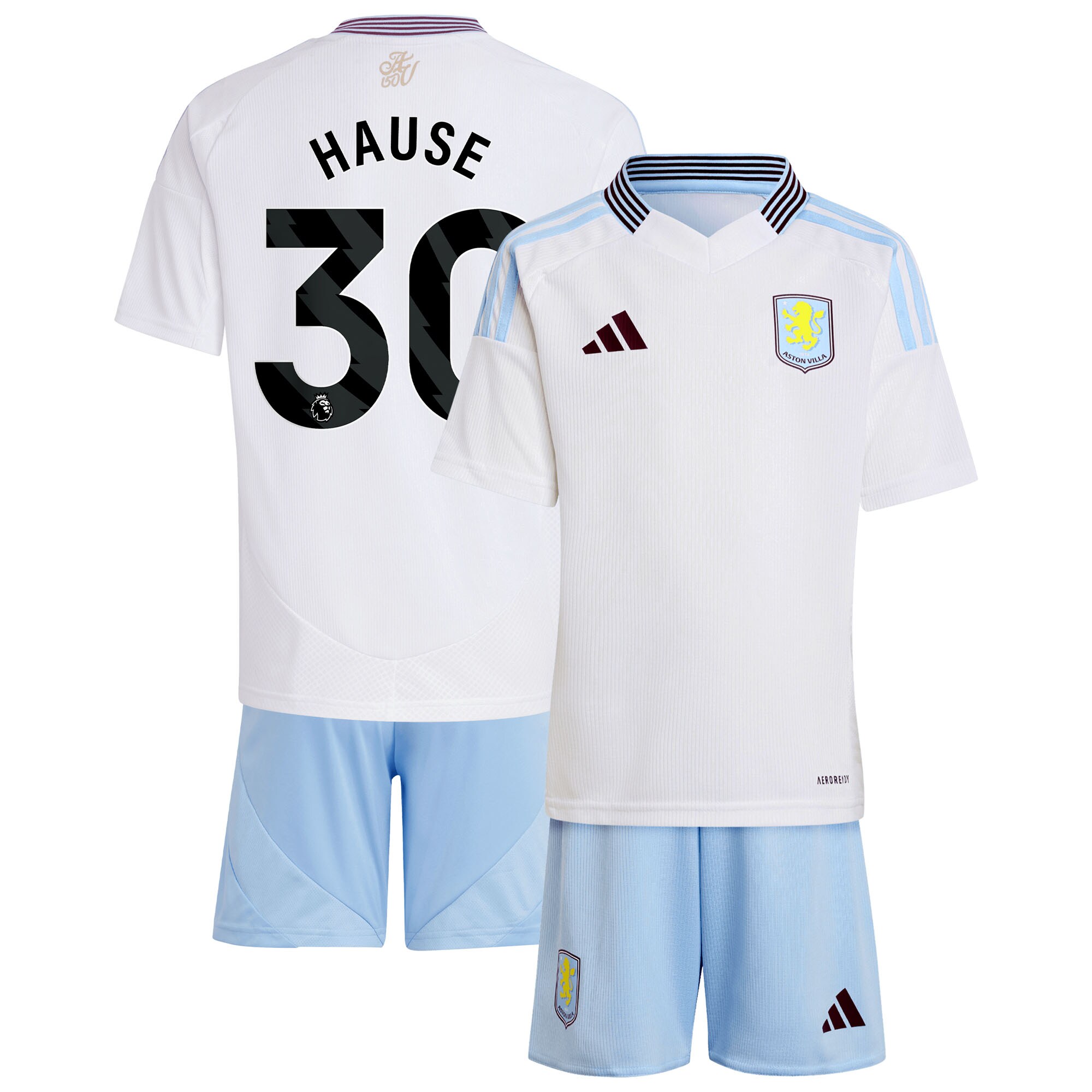 aston villa adidas away mini kit 2024-25 with hause 30 printing Collection | Official Aston Villa Shirts