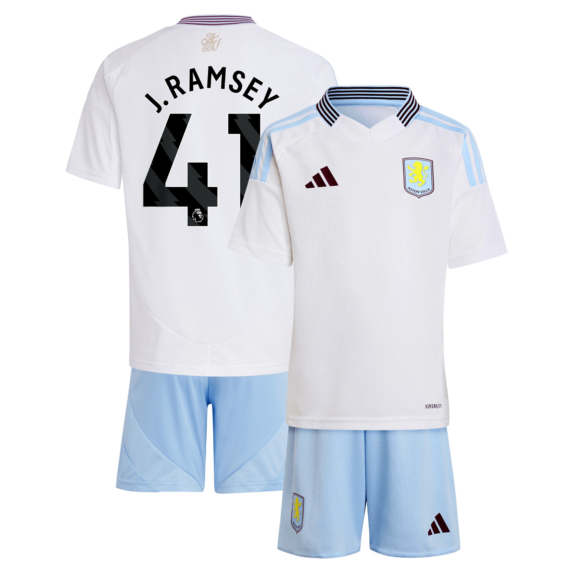 aston villa adidas away mini kit 2024-25 with j. ramsey 41 printing Collection | Official Aston Villa Shirts
