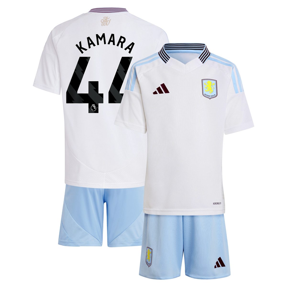 aston villa adidas away mini kit 2024-25 with kamara 44 printing Collection | Official Aston Villa Shirts