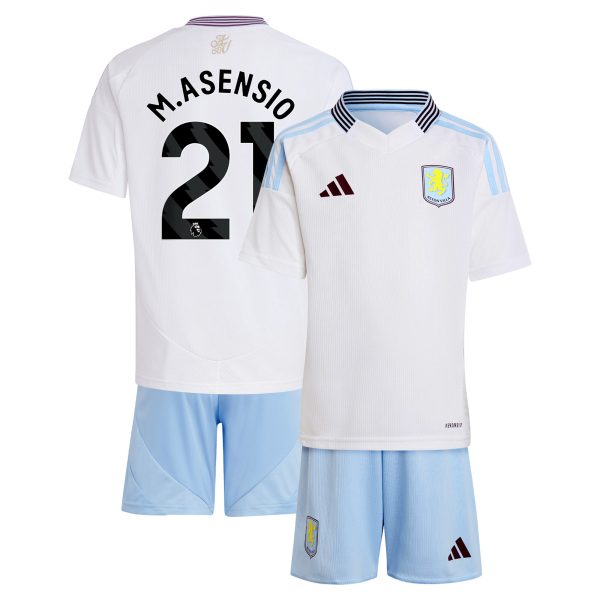 aston villa adidas away mini kit 2024-25 with m.asensio 21 printing Collection | Official Aston Villa Shirts
