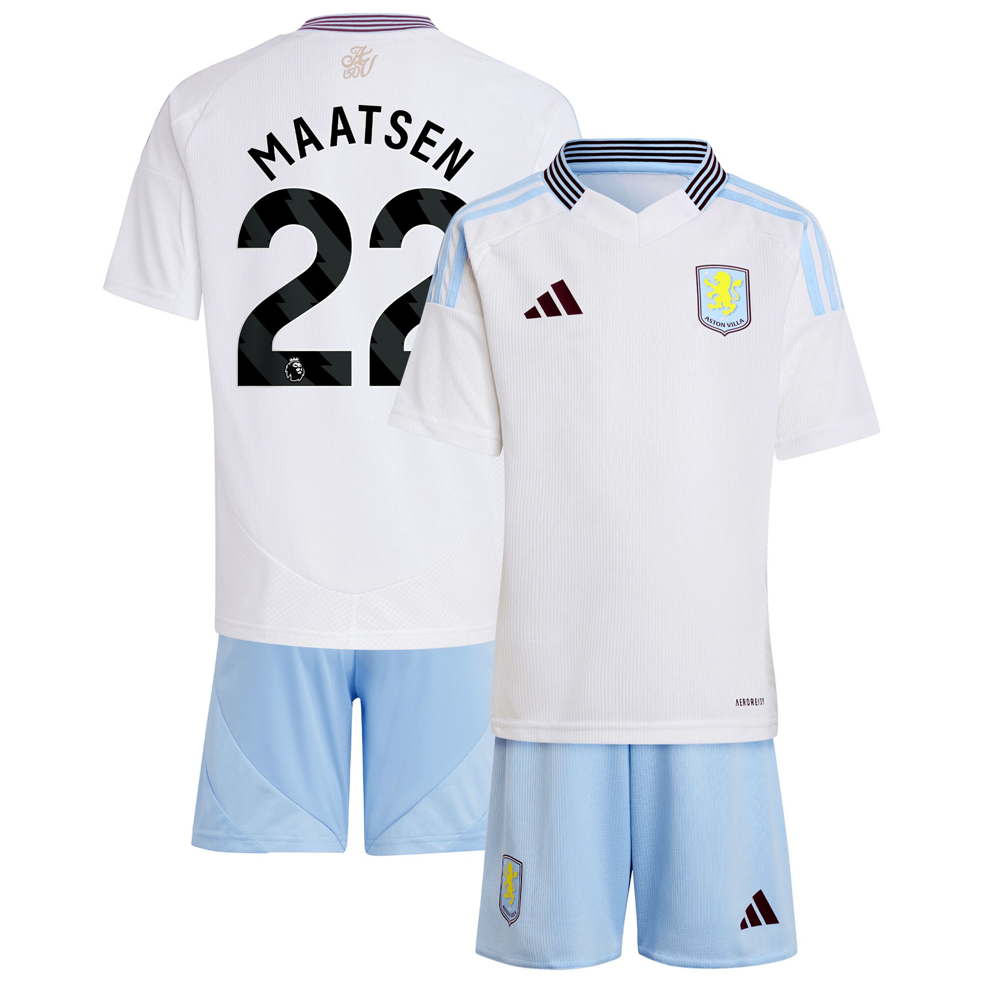 aston villa adidas away mini kit 2024-25 with maatsen 22 printing Collection | Official Aston Villa Shirts