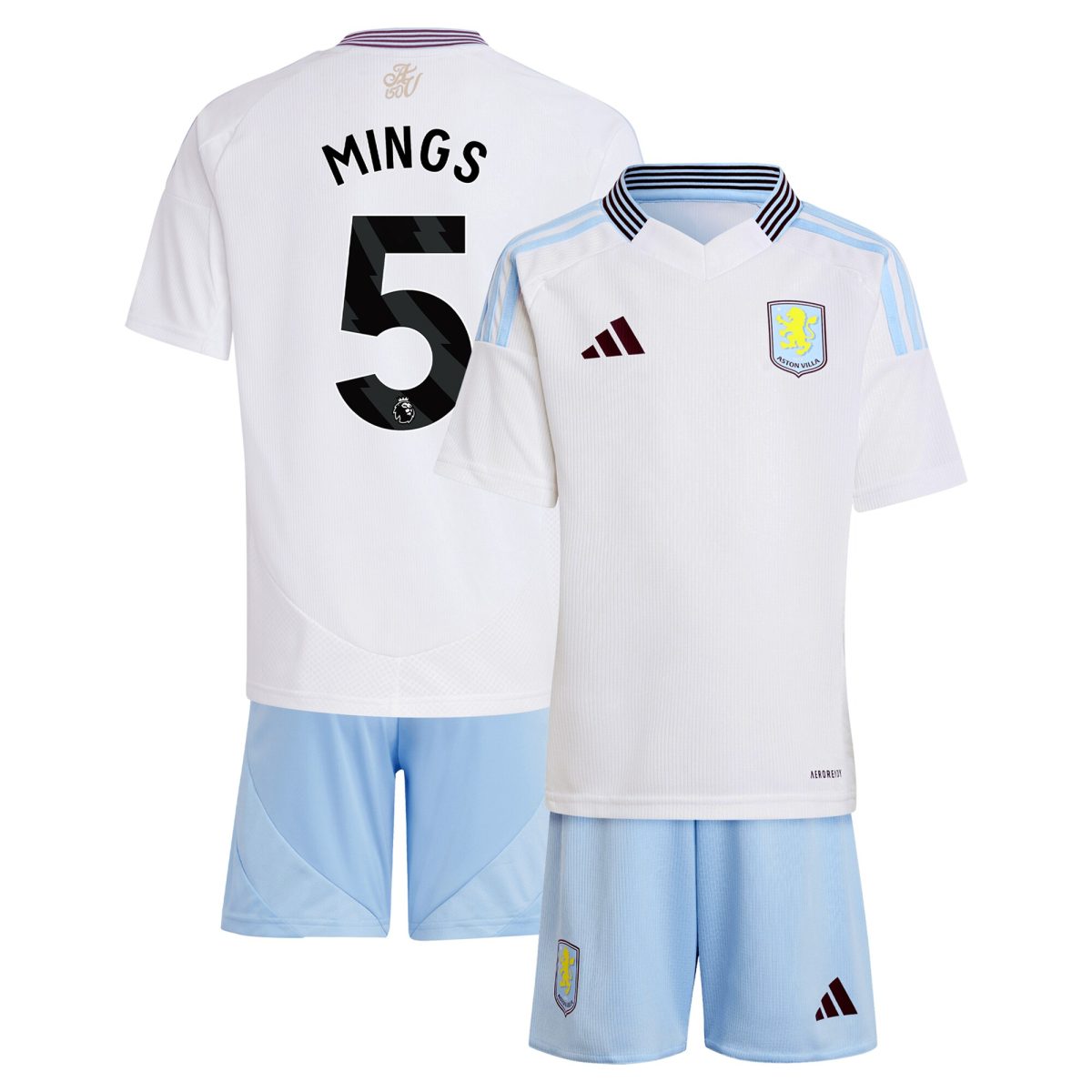 aston villa adidas away mini kit 2024-25 with mings 5 printing Collection | Official Aston Villa Shirts