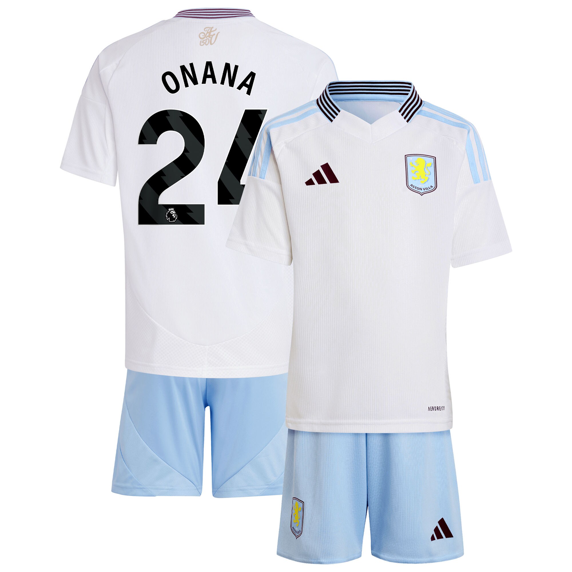 aston villa adidas away mini kit 2024-25 with onana 24 printing Collection | Official Aston Villa Shirts
