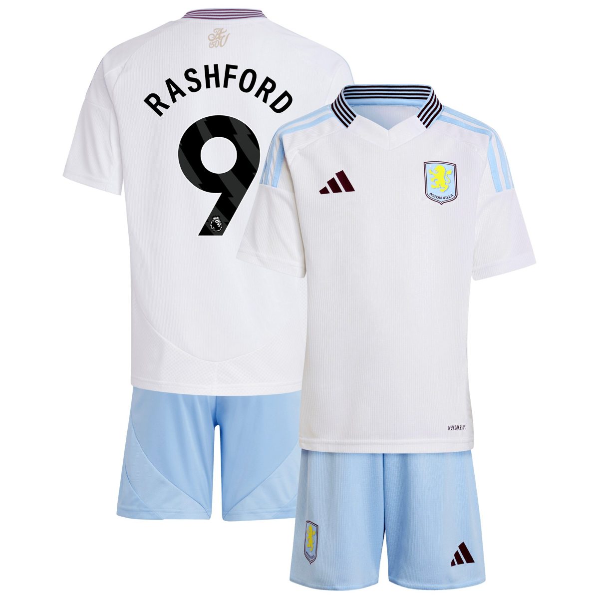 aston villa adidas away mini kit 2024-25 with rashford 9 printing Collection | Official Aston Villa Shirts