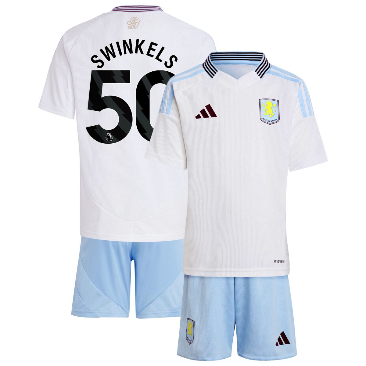 aston villa adidas away mini kit 2024-25 with swinkels 50 printing Collection | Official Aston Villa Shirts