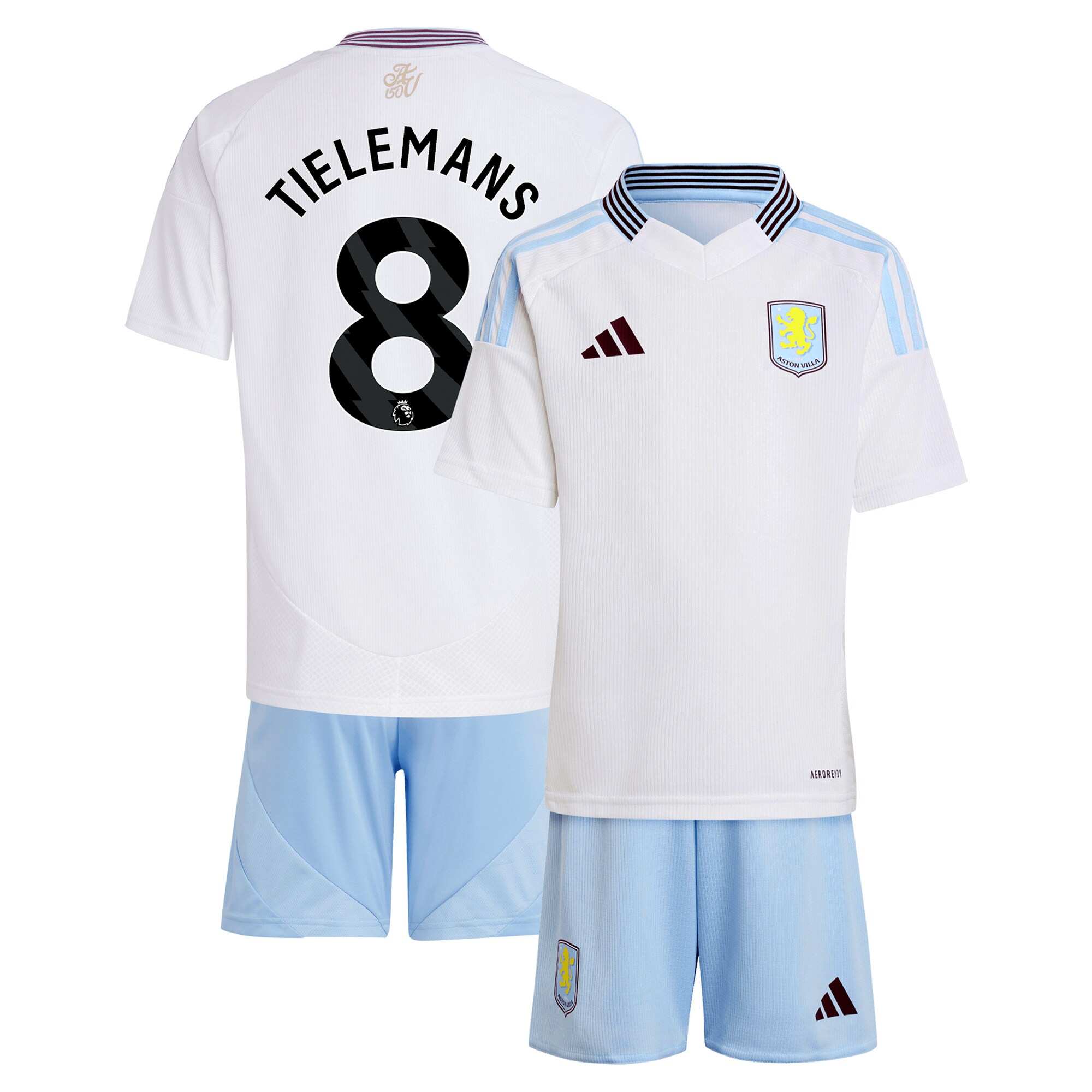 aston villa adidas away mini kit 2024-25 with tielemans 8 printing Collection | Official Aston Villa Shirts