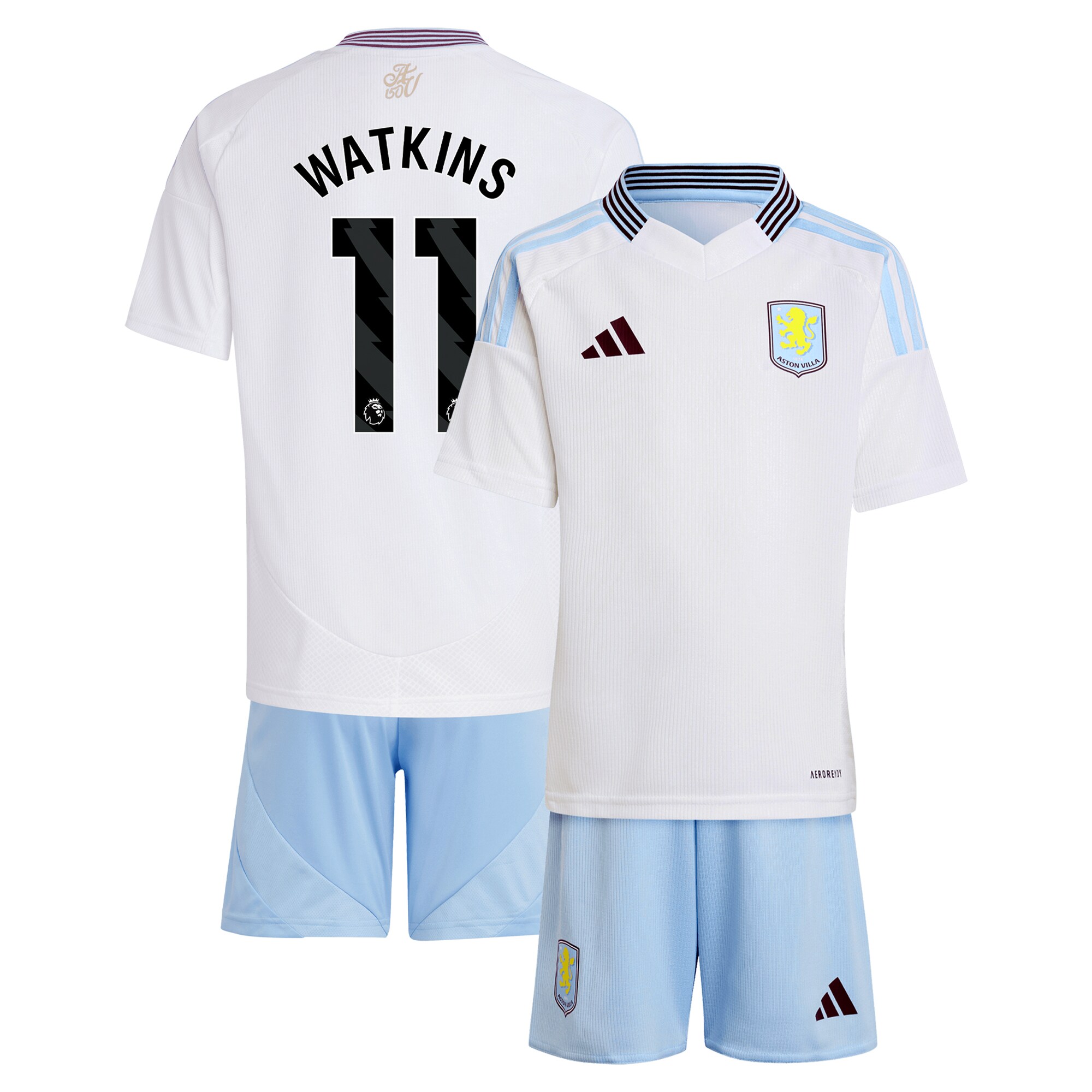 aston villa adidas away mini kit 2024-25 with watkins 11 printing Collection | Official Aston Villa Shirts