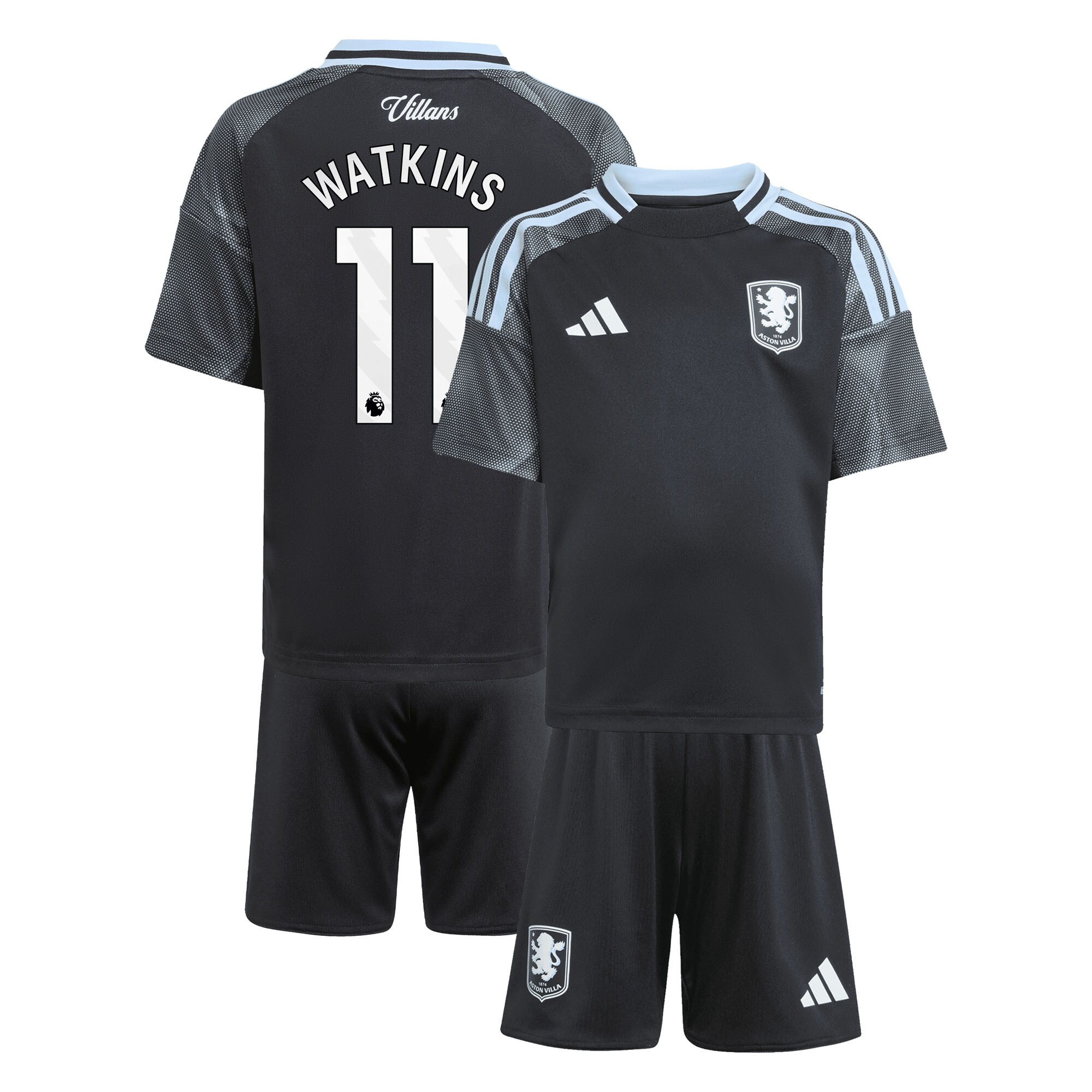 aston villa adidas away mini kit 2025-26 with watkins 11 printing Collection | Official Aston Villa Shirts