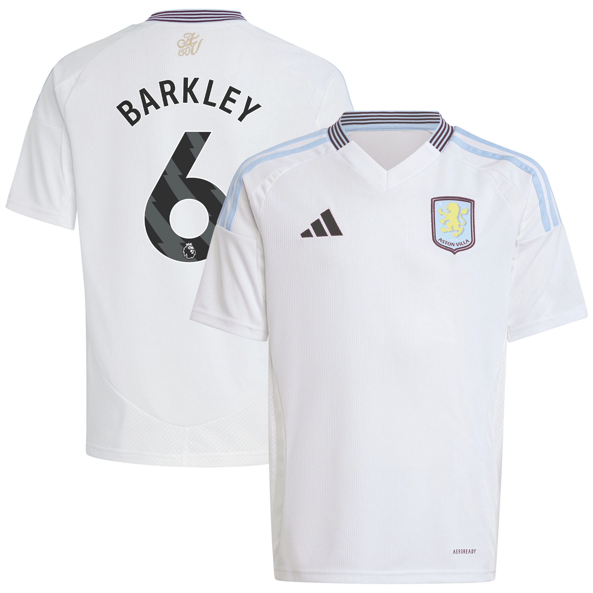 aston villa adidas away shirt 2024-25 – kids with barkley 6 printing Collection | Official Aston Villa Shirts
