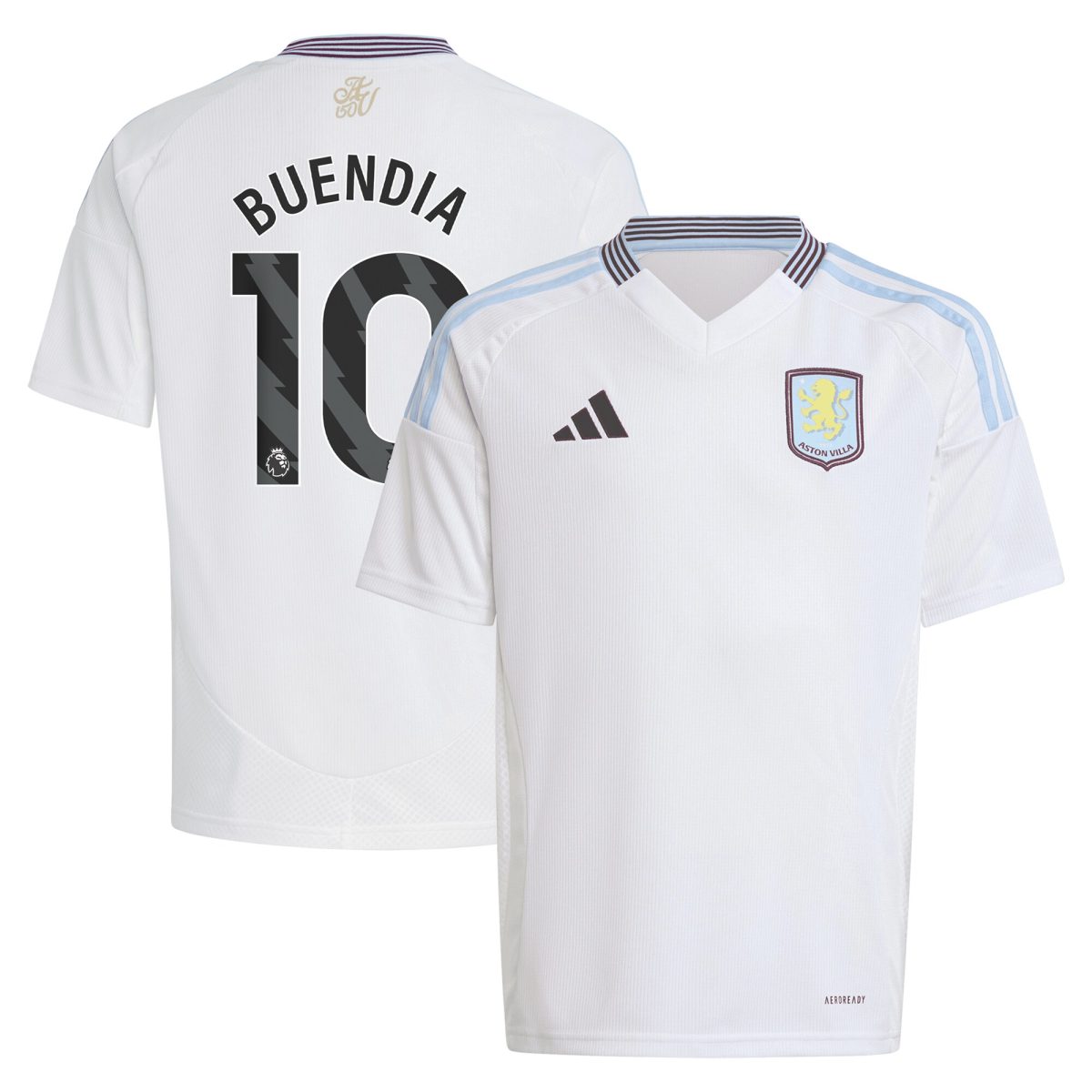 aston villa adidas away shirt 2024-25 – kids with buendia 10 printing Collection | Official Aston Villa Shirts