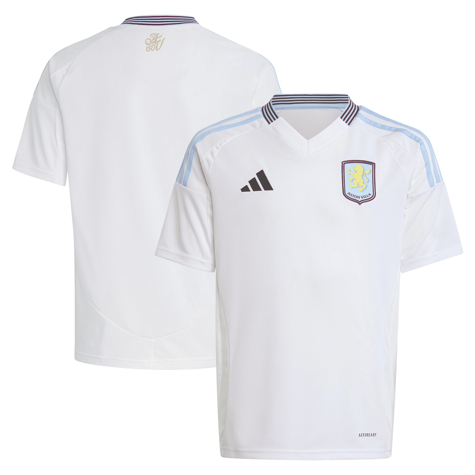 aston villa adidas away shirt 2024-25 – kids with custom printing Collection | Official Aston Villa Shirts