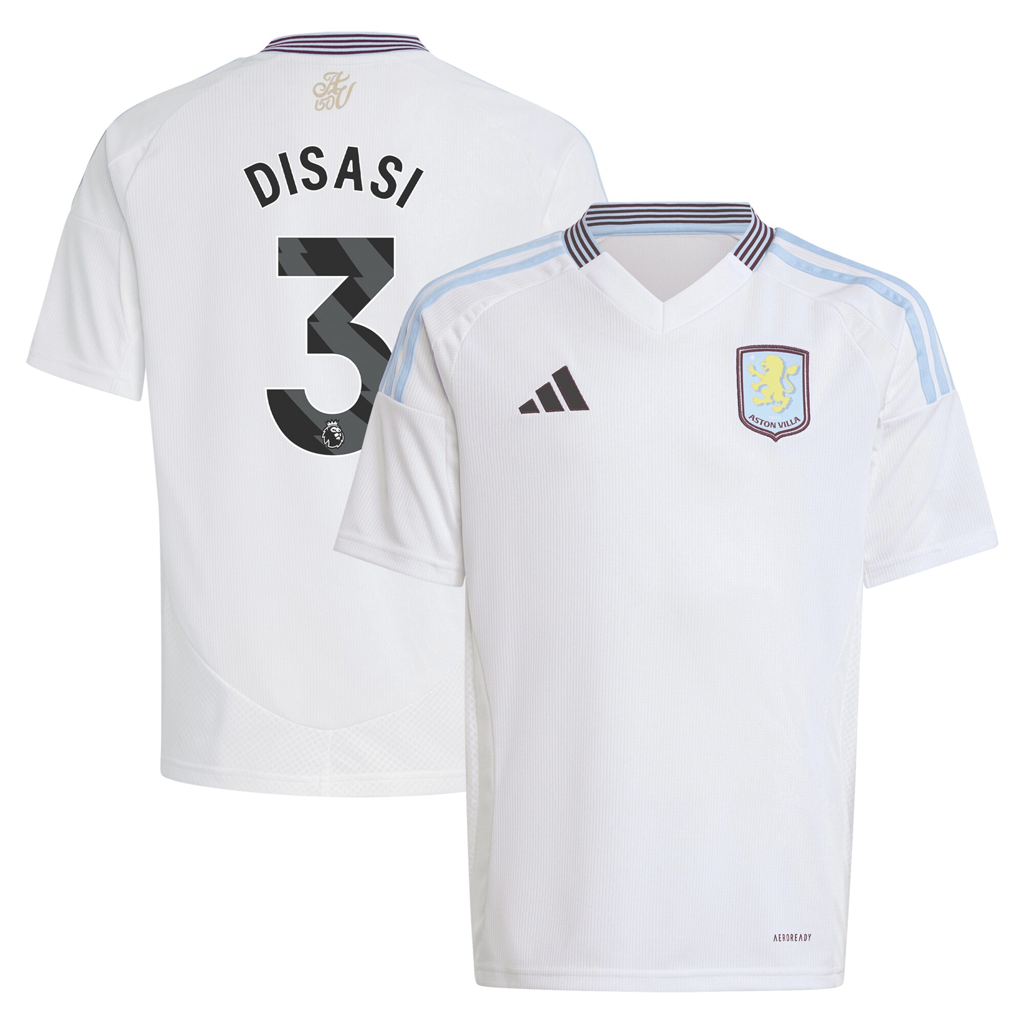 aston villa adidas away shirt 2024-25 – kids with disasi 3 printing Collection | Official Aston Villa Shirts