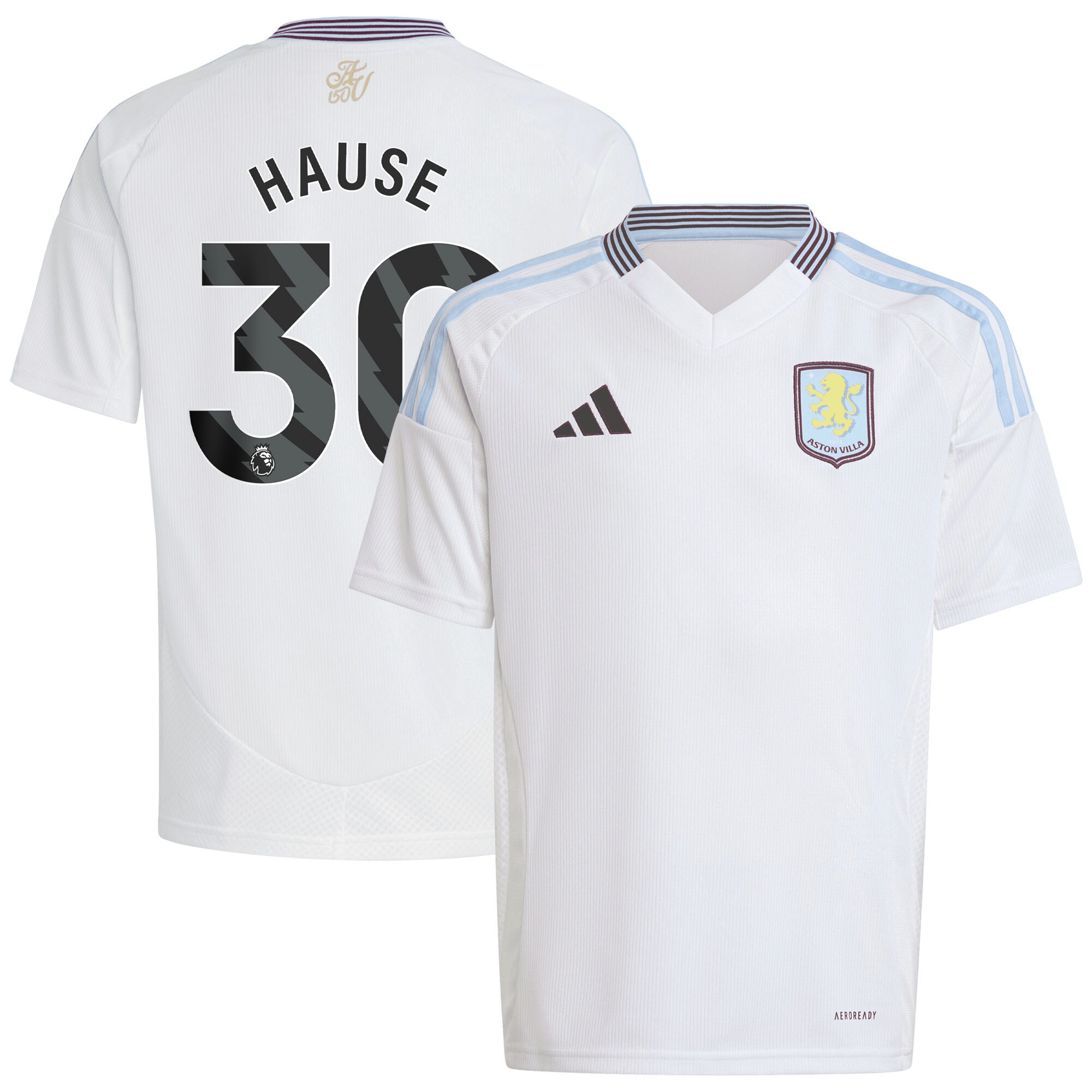 aston villa adidas away shirt 2024-25 – kids with hause 30 printing Collection | Official Aston Villa Shirts