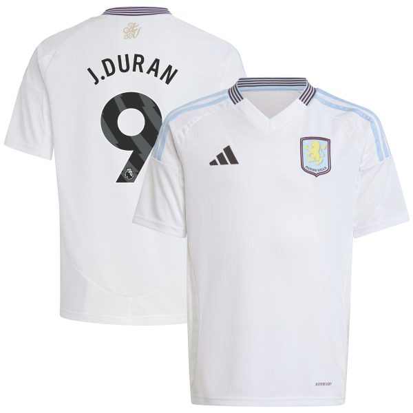 aston villa adidas away shirt 2024-25 – kids with j.duran 9 printing Collection | Official Aston Villa Shirts
