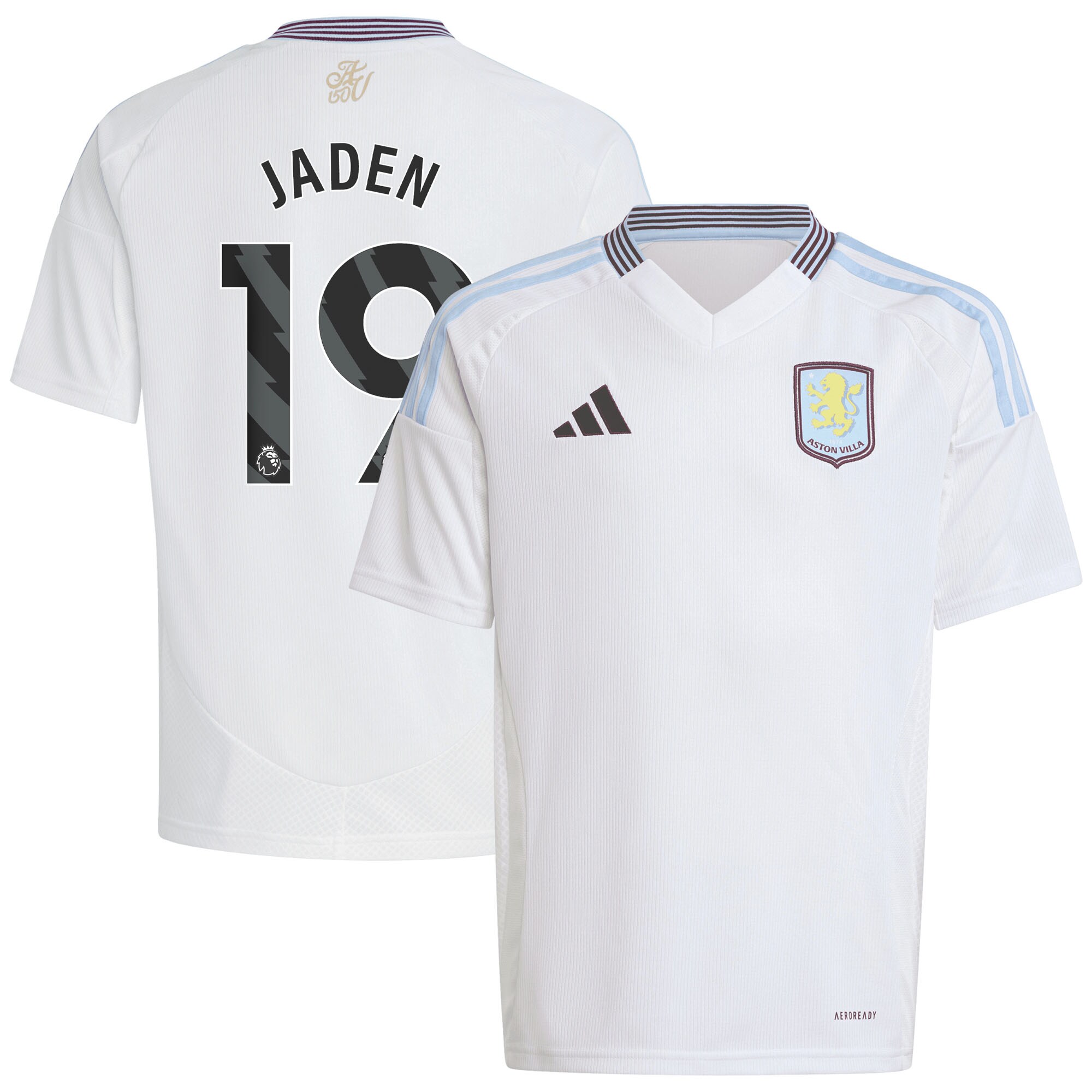 aston villa adidas away shirt 2024-25 – kids with jaden 19 printing Collection | Official Aston Villa Shirts