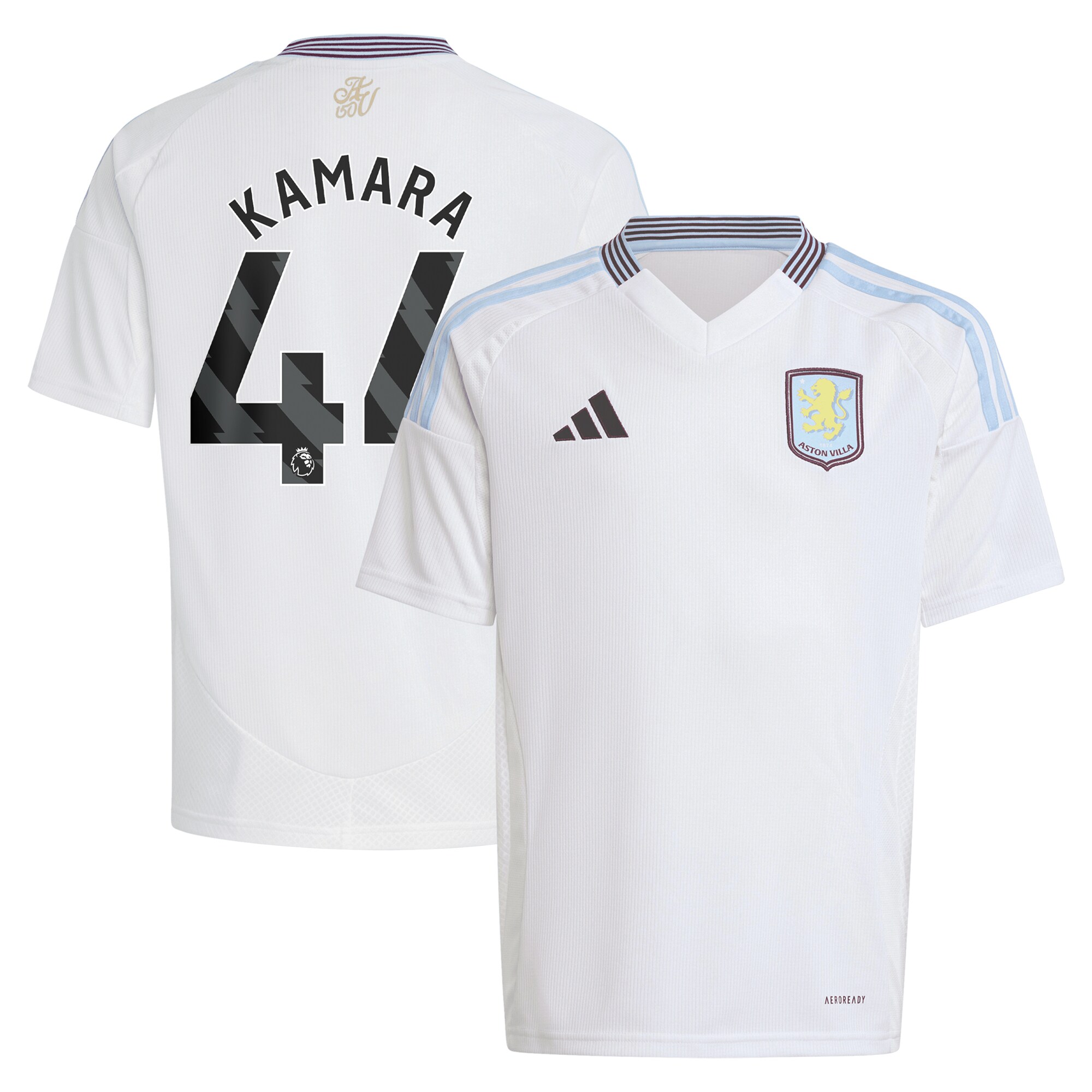 aston villa adidas away shirt 2024-25 – kids with kamara 44 printing Collection | Official Aston Villa Shirts