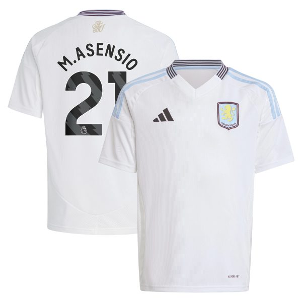 aston villa adidas away shirt 2024-25 – kids with m.asensio 21 printing Collection | Official Aston Villa Shirts