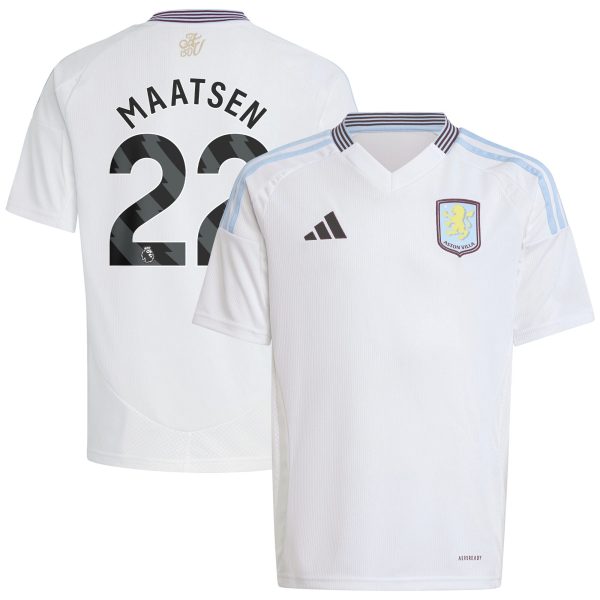 aston villa adidas away shirt 2024-25 – kids with maatsen 22 printing Collection | Official Aston Villa Shirts