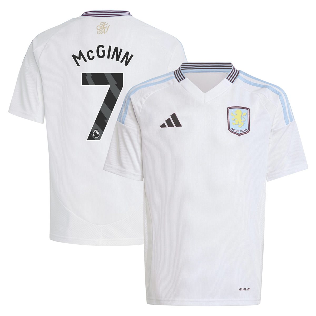 aston villa adidas away shirt 2024-25 – kids with mcginn 7 printing Collection | Official Aston Villa Shirts