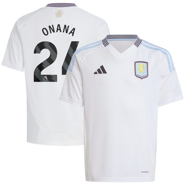 aston villa adidas away shirt 2024-25 – kids with onana 24 printing Collection | Official Aston Villa Shirts