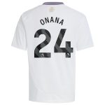 aston villa adidas away shirt 2024-25 – kids with onana 24 printing Collection | Official Aston Villa Shirts