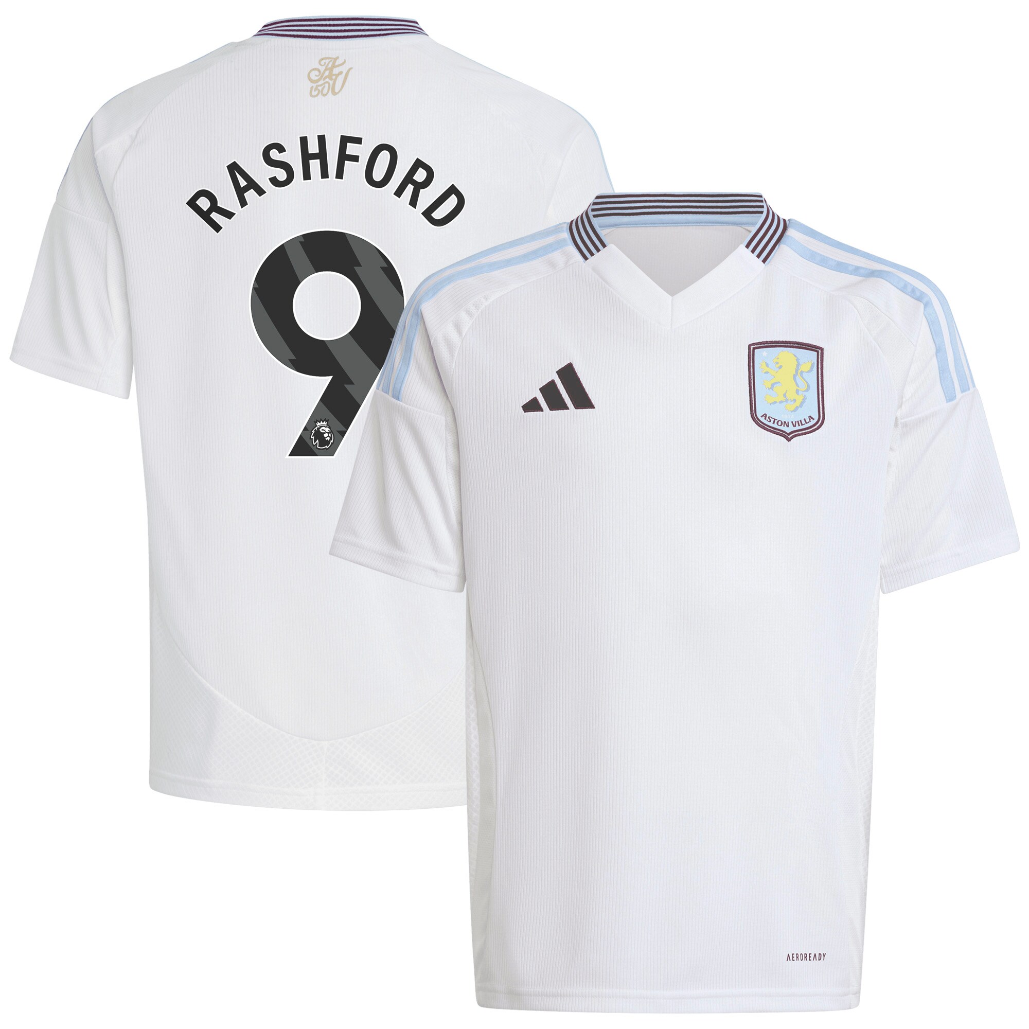 aston villa adidas away shirt 2024-25 – kids with rashford 9 printing Collection | Official Aston Villa Shirts