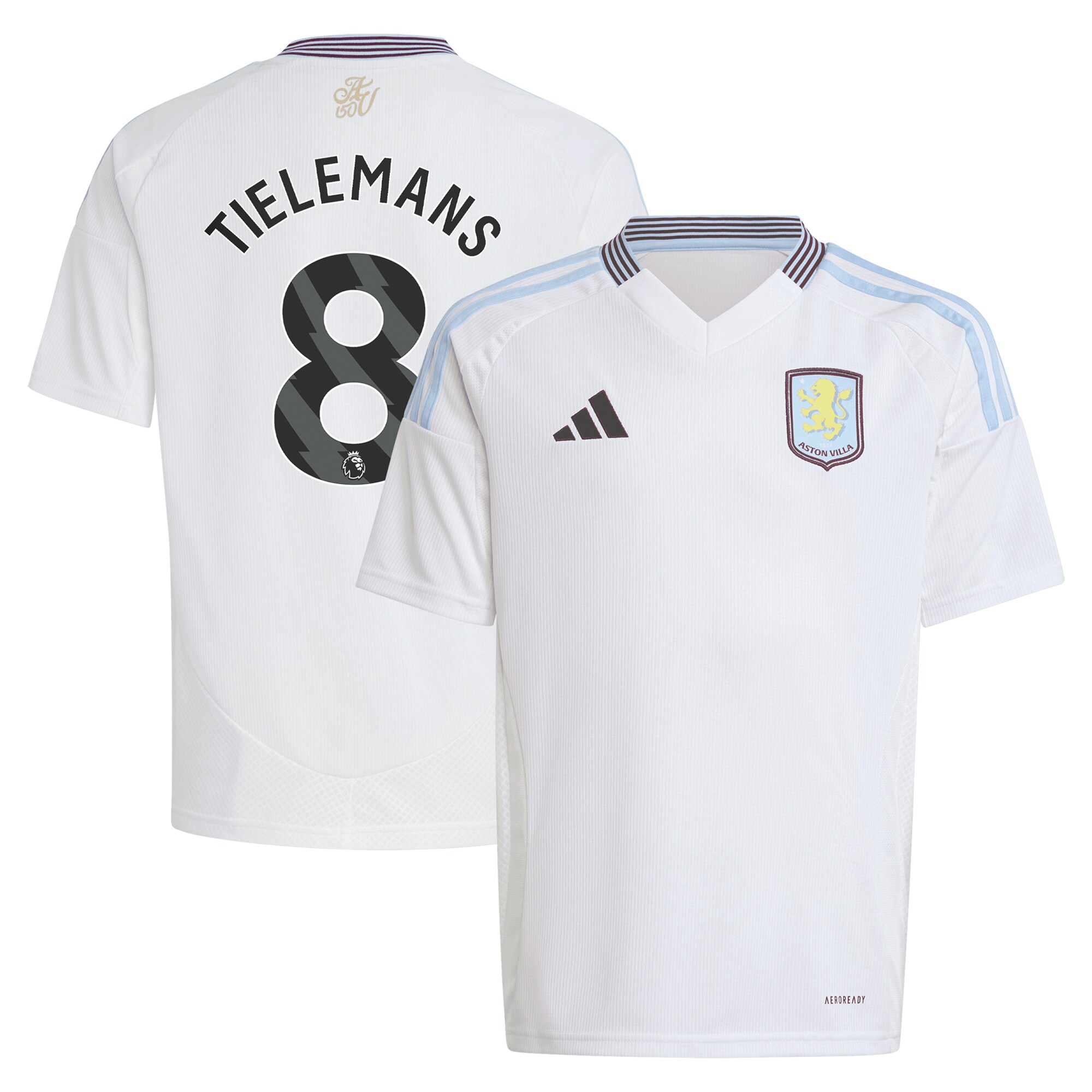 aston villa adidas away shirt 2024-25 – kids with tielemans 8 printing Collection | Official Aston Villa Shirts