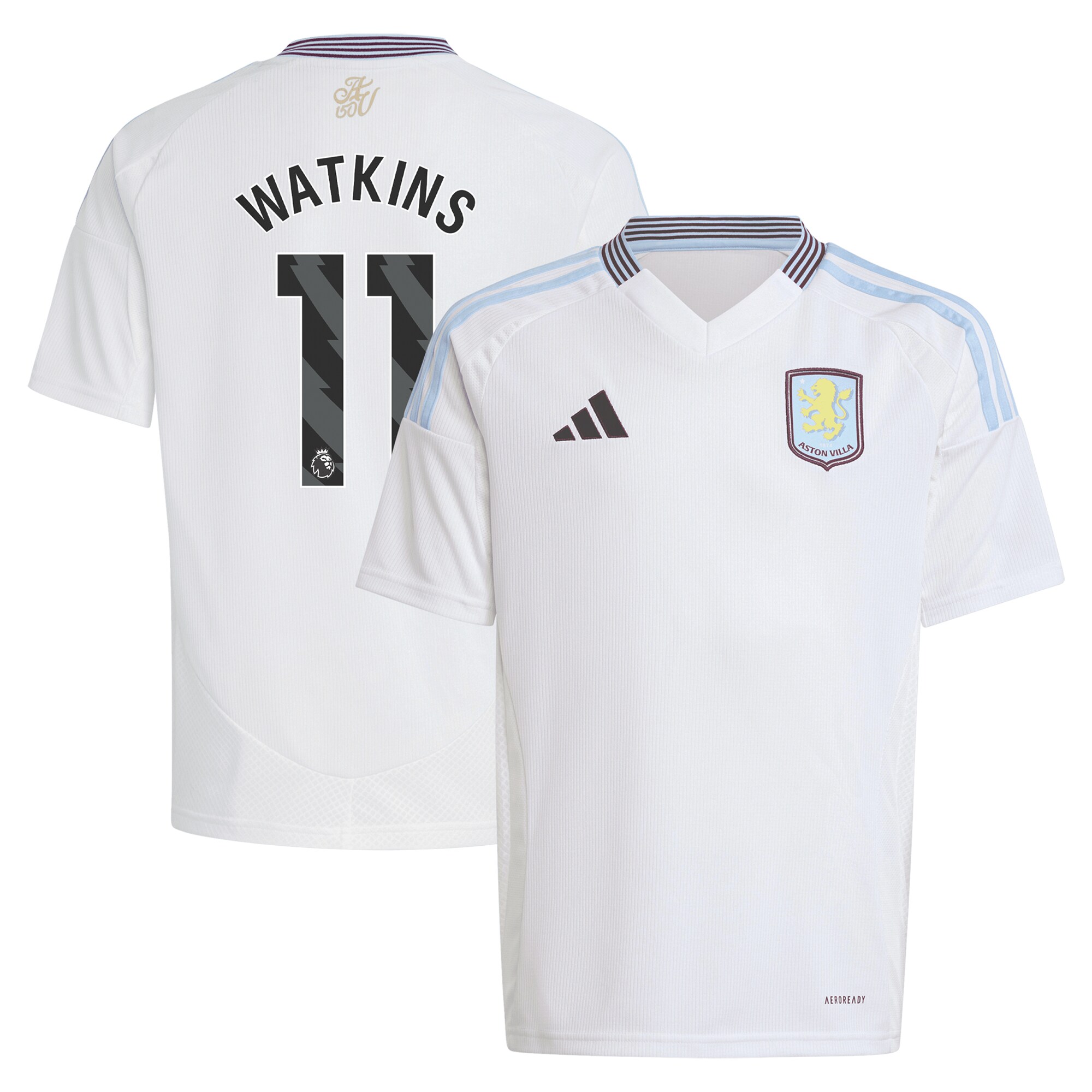 aston villa adidas away shirt 2024-25 – kids with watkins 11 printing Collection | Official Aston Villa Shirts