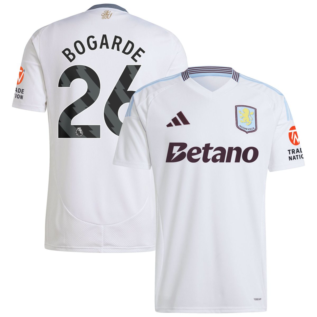 aston villa adidas away shirt 2024-25 with bogarde 26 printing Collection | Official Aston Villa Shirts