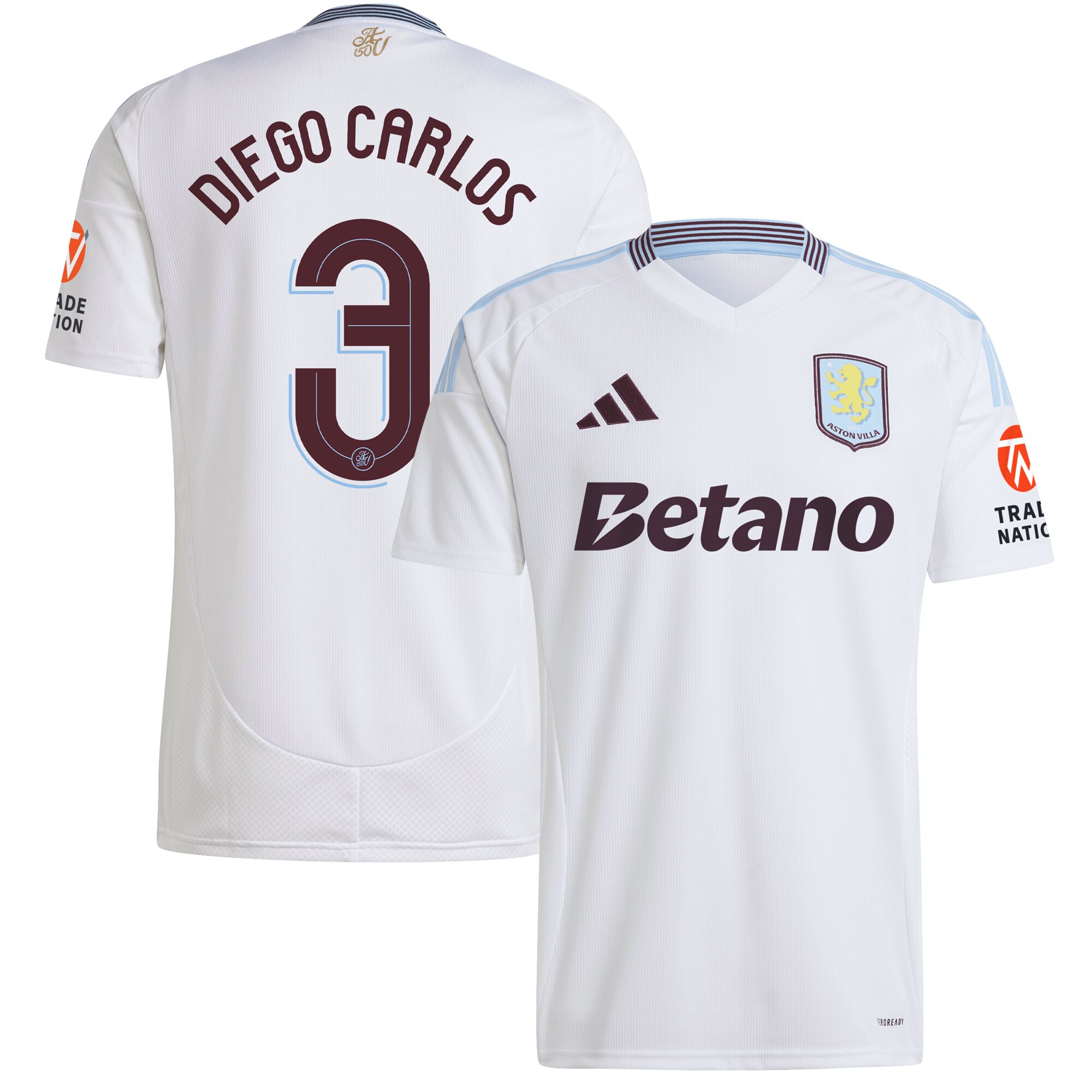 aston villa adidas away shirt 2024-25 with diego carlos 3 cup printing Collection | Official Aston Villa Shirts