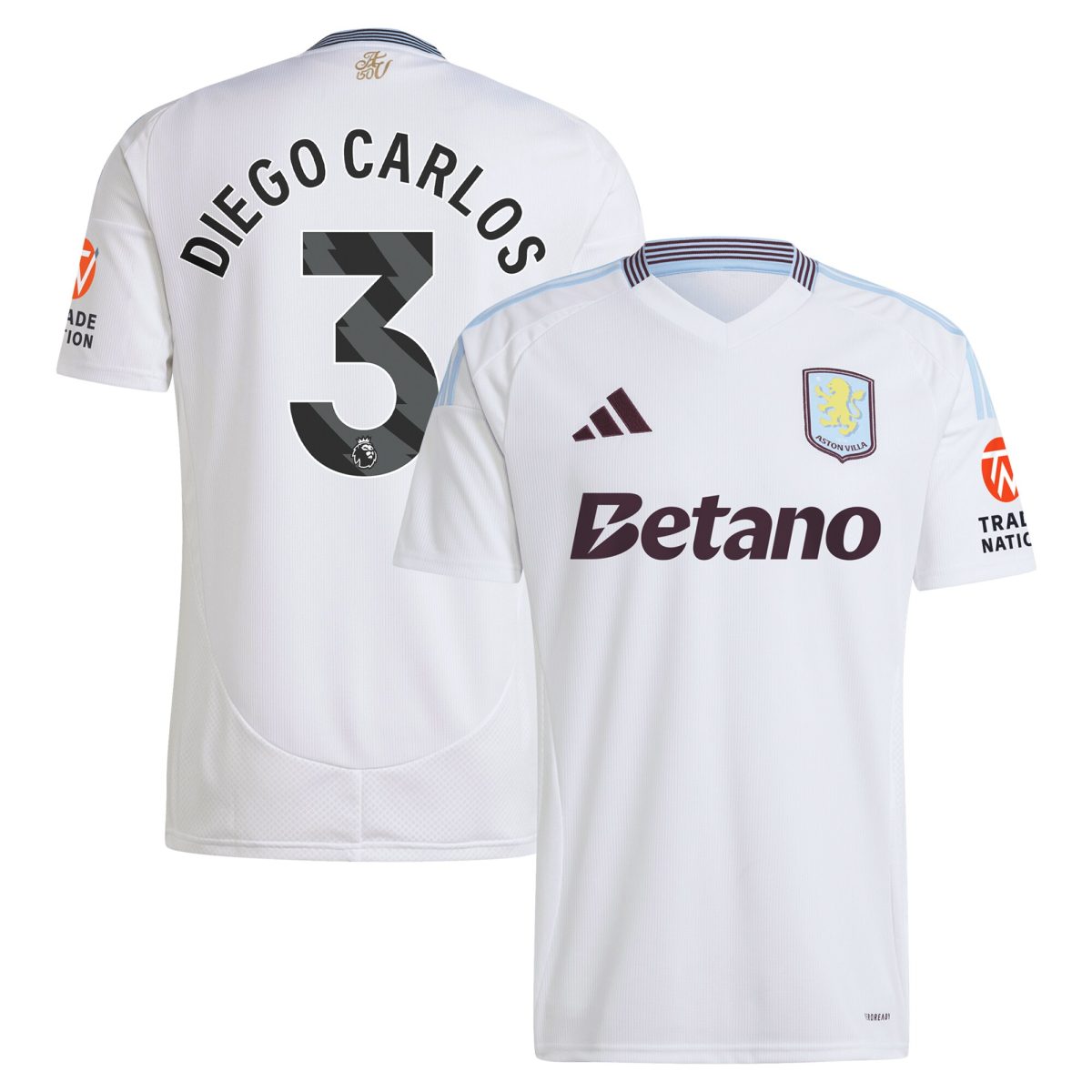 aston villa adidas away shirt 2024-25 with diego carlos 3 printing Collection | Official Aston Villa Shirts