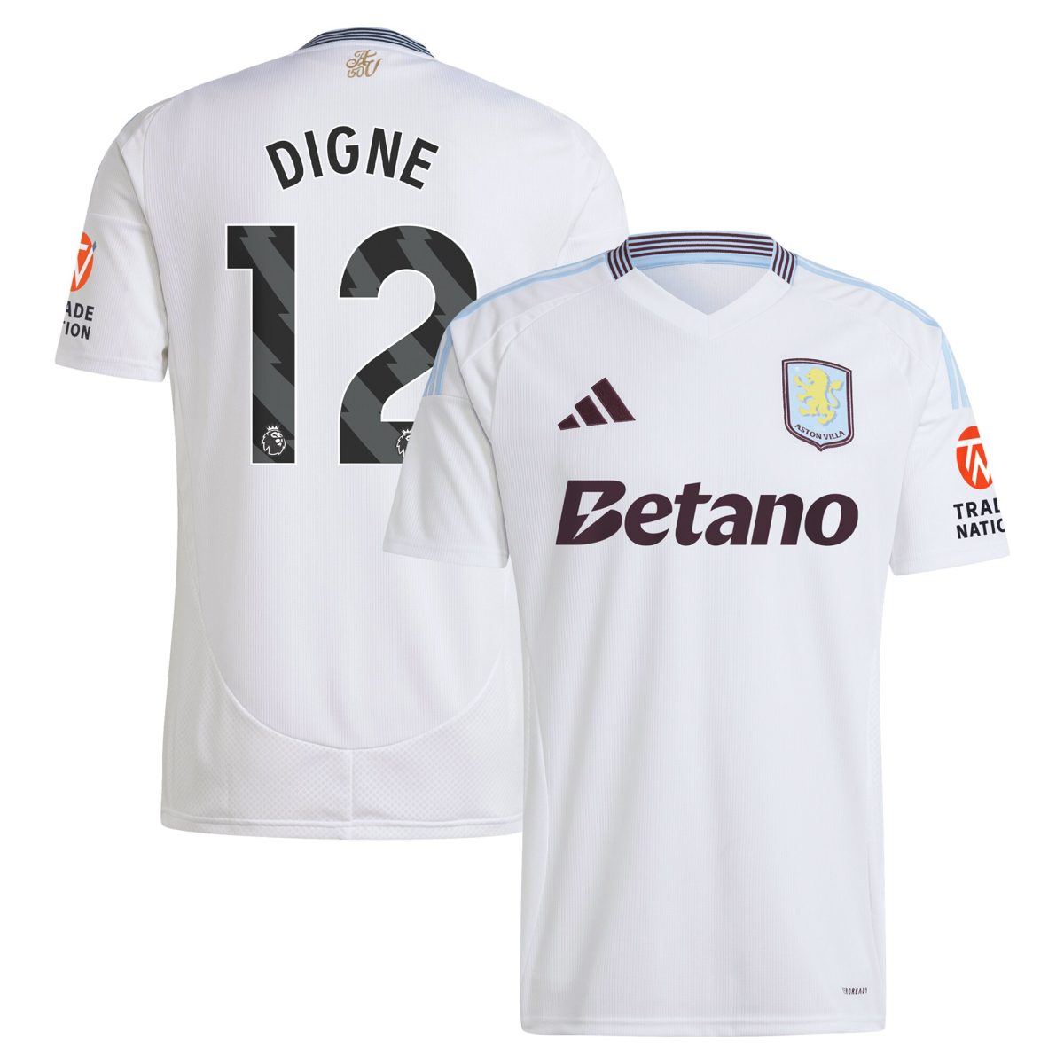 aston villa adidas away shirt 2024-25 with digne 12 printing Collection | Official Aston Villa Shirts