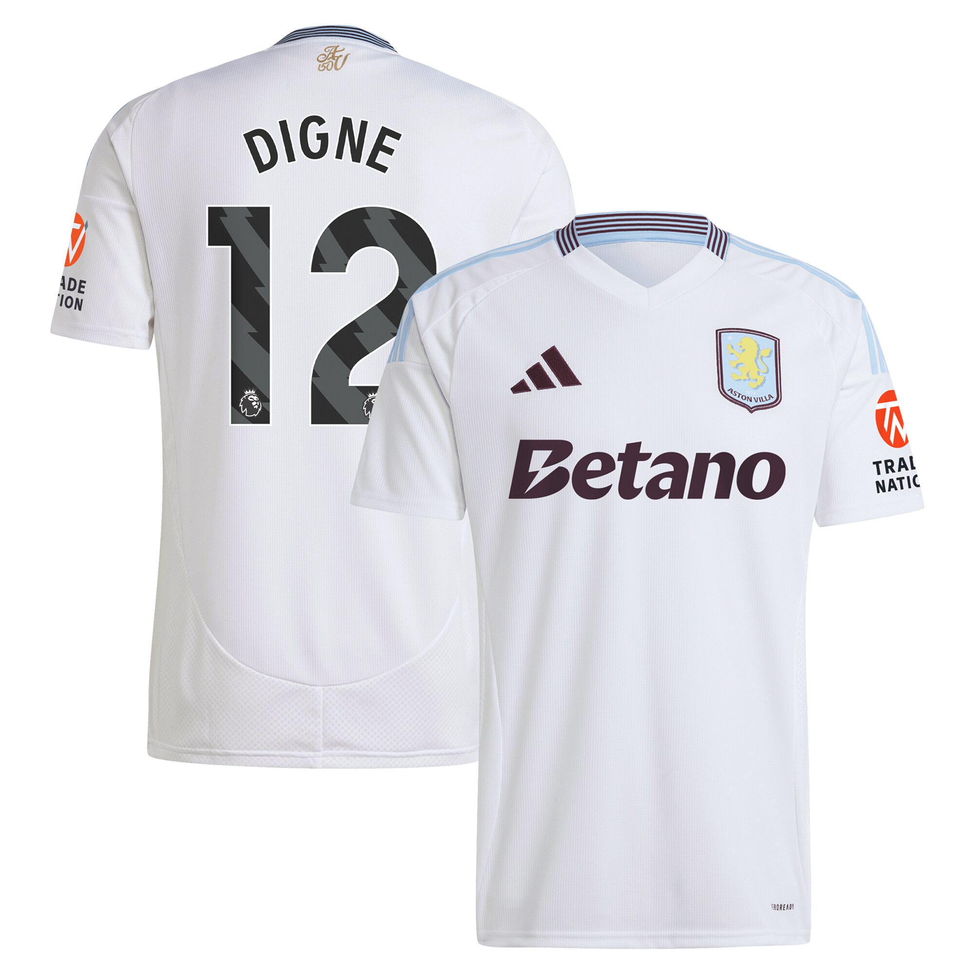 aston villa adidas away shirt 2024-25 with digne 12 printing Collection | Official Aston Villa Shirts