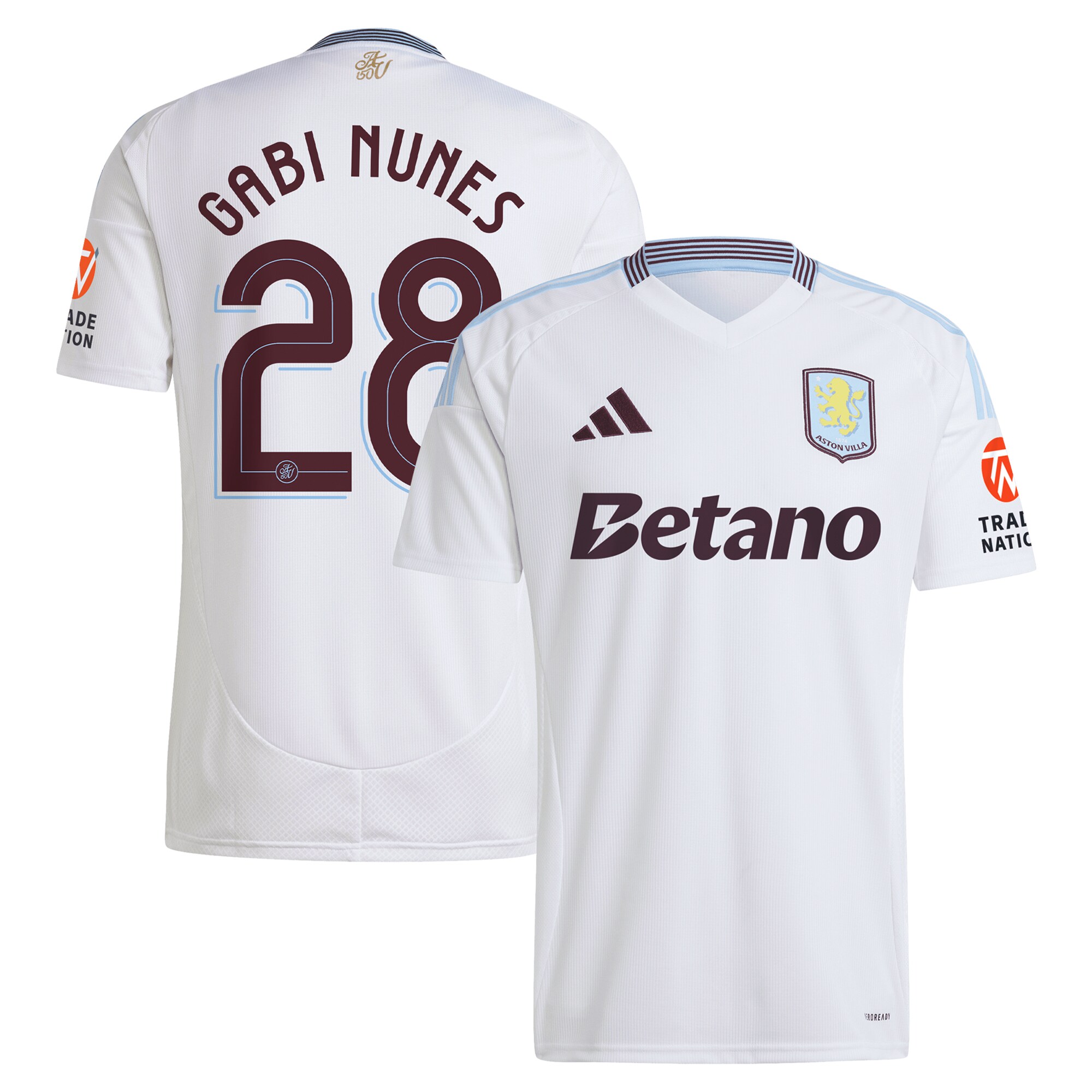 aston villa adidas away shirt 2024-25 with gabi nunes 28 cup printing Collection | Official Aston Villa Shirts