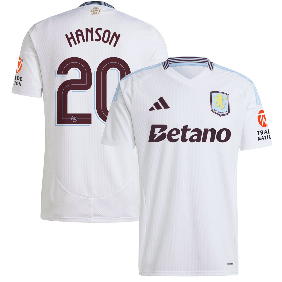 aston villa adidas away shirt 2024-25 with hanson 20 cup printing Collection | Official Aston Villa Shirts