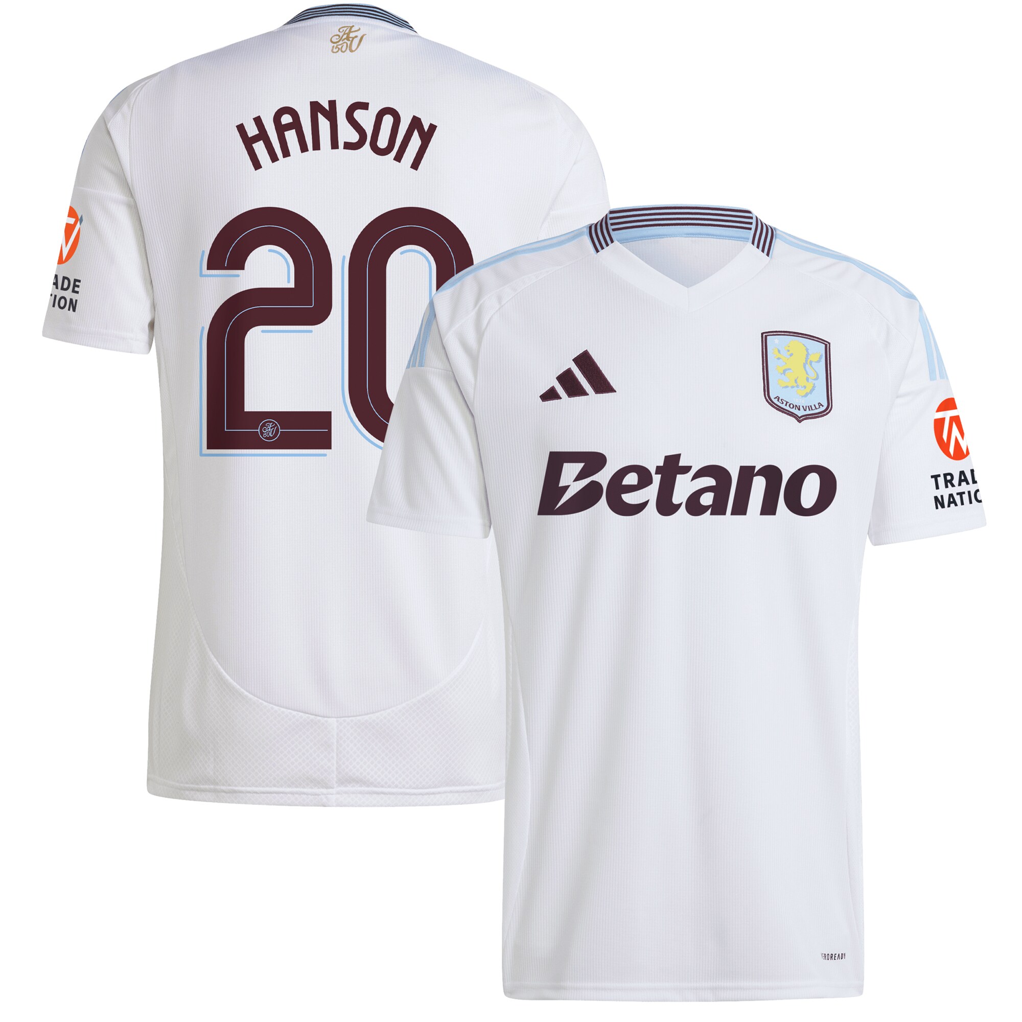 aston villa adidas away shirt 2024-25 with hanson 20 cup printing Collection | Official Aston Villa Shirts