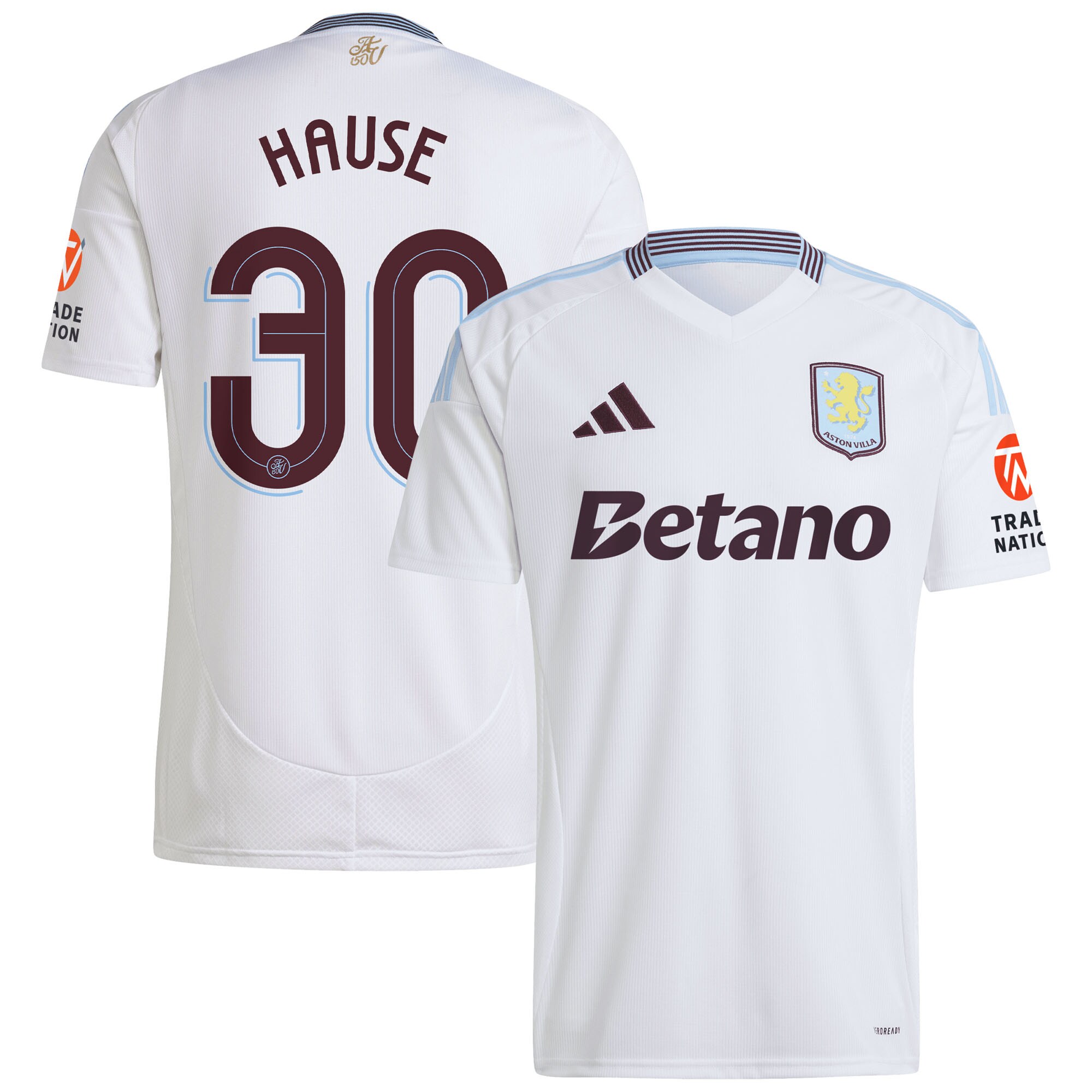 aston villa adidas away shirt 2024-25 with hause 30 cup printing Collection | Official Aston Villa Shirts