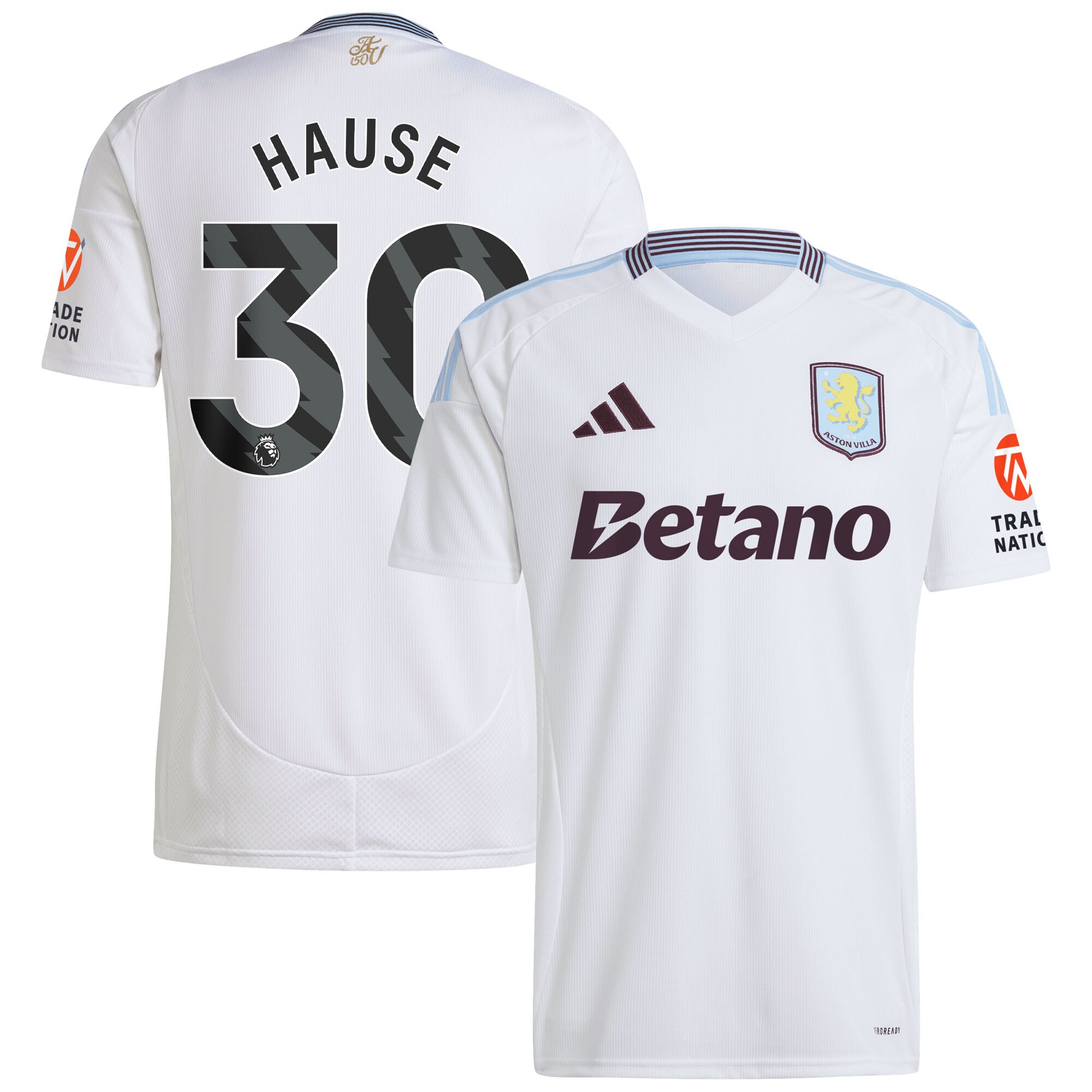 aston villa adidas away shirt 2024-25 with hause 30 printing Collection | Official Aston Villa Shirts