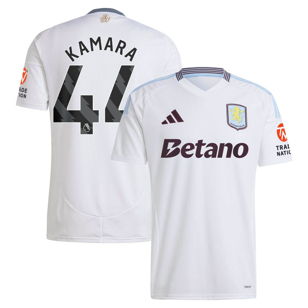 aston villa adidas away shirt 2024-25 with kamara 44 printing Collection | Official Aston Villa Shirts