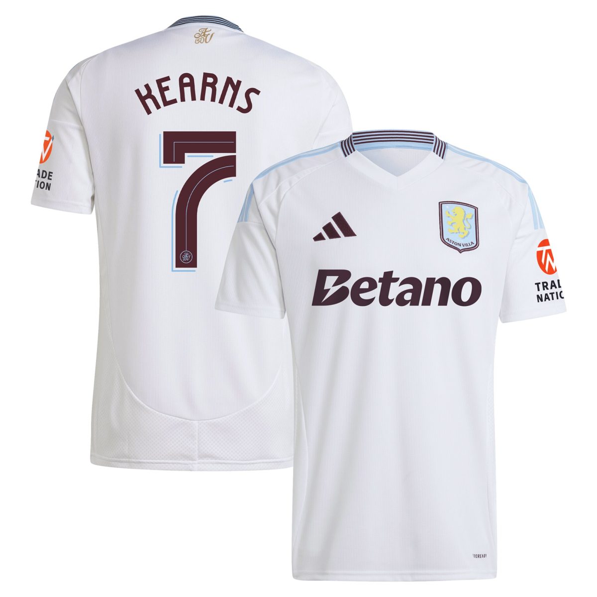 aston villa adidas away shirt 2024-25 with kearns 7 cup printing Collection | Official Aston Villa Shirts