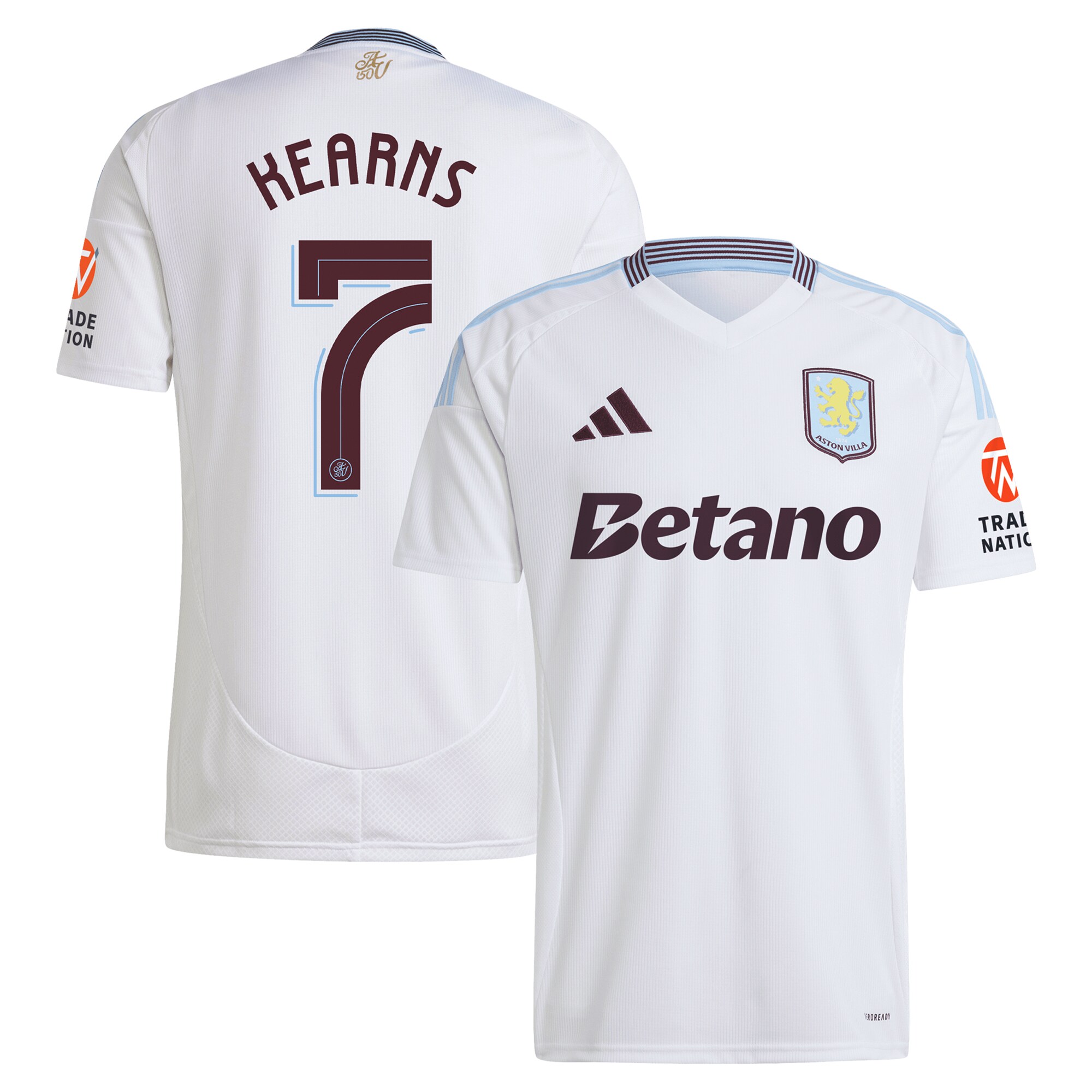 aston villa adidas away shirt 2024-25 with kearns 7 cup printing Collection | Official Aston Villa Shirts