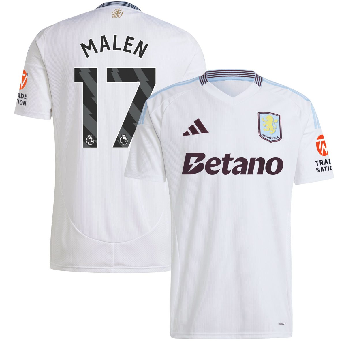 aston villa adidas away shirt 2024-25 with malen 17 printing Collection | Official Aston Villa Shirts