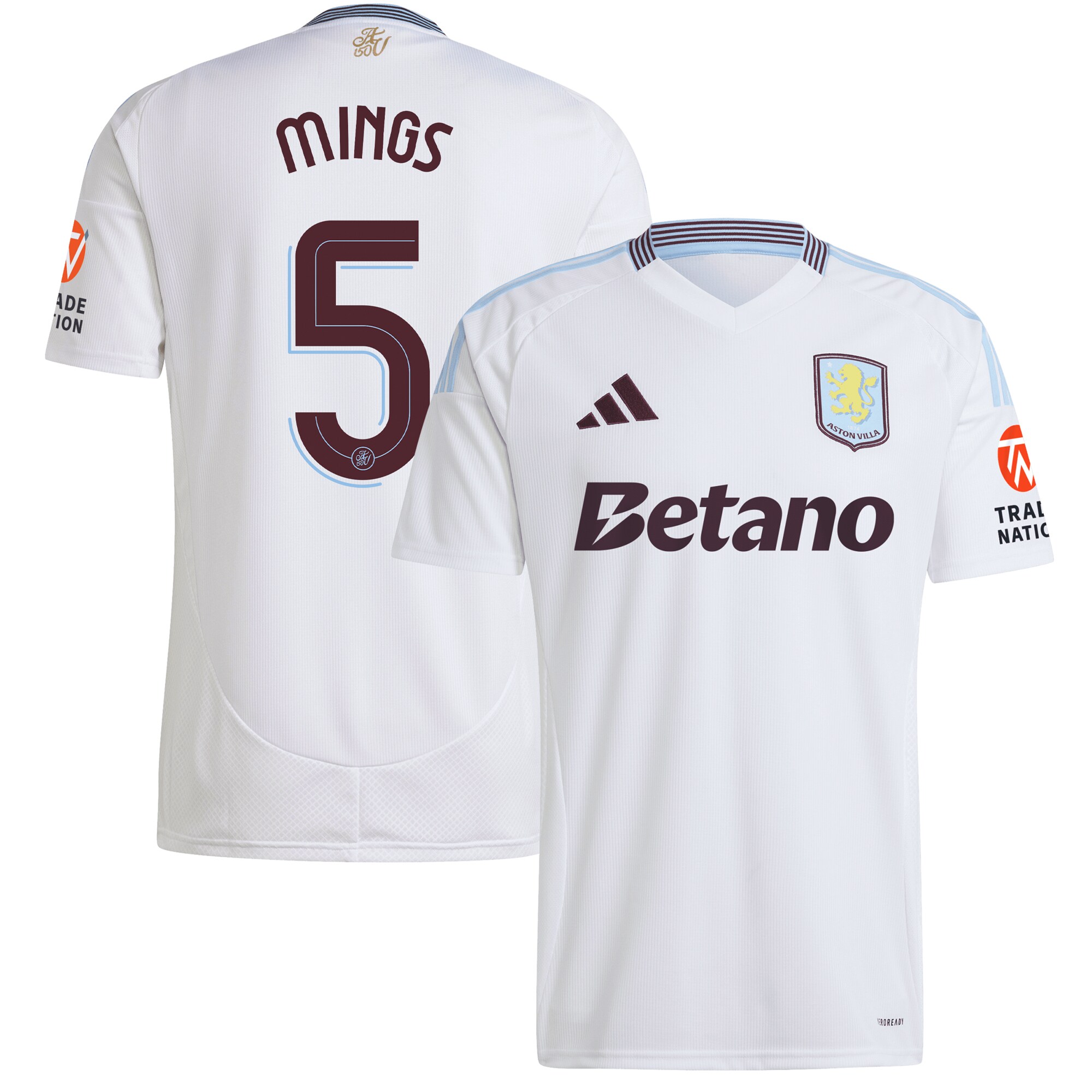 aston villa adidas away shirt 2024-25 with mings 5 cup printing Collection | Official Aston Villa Shirts