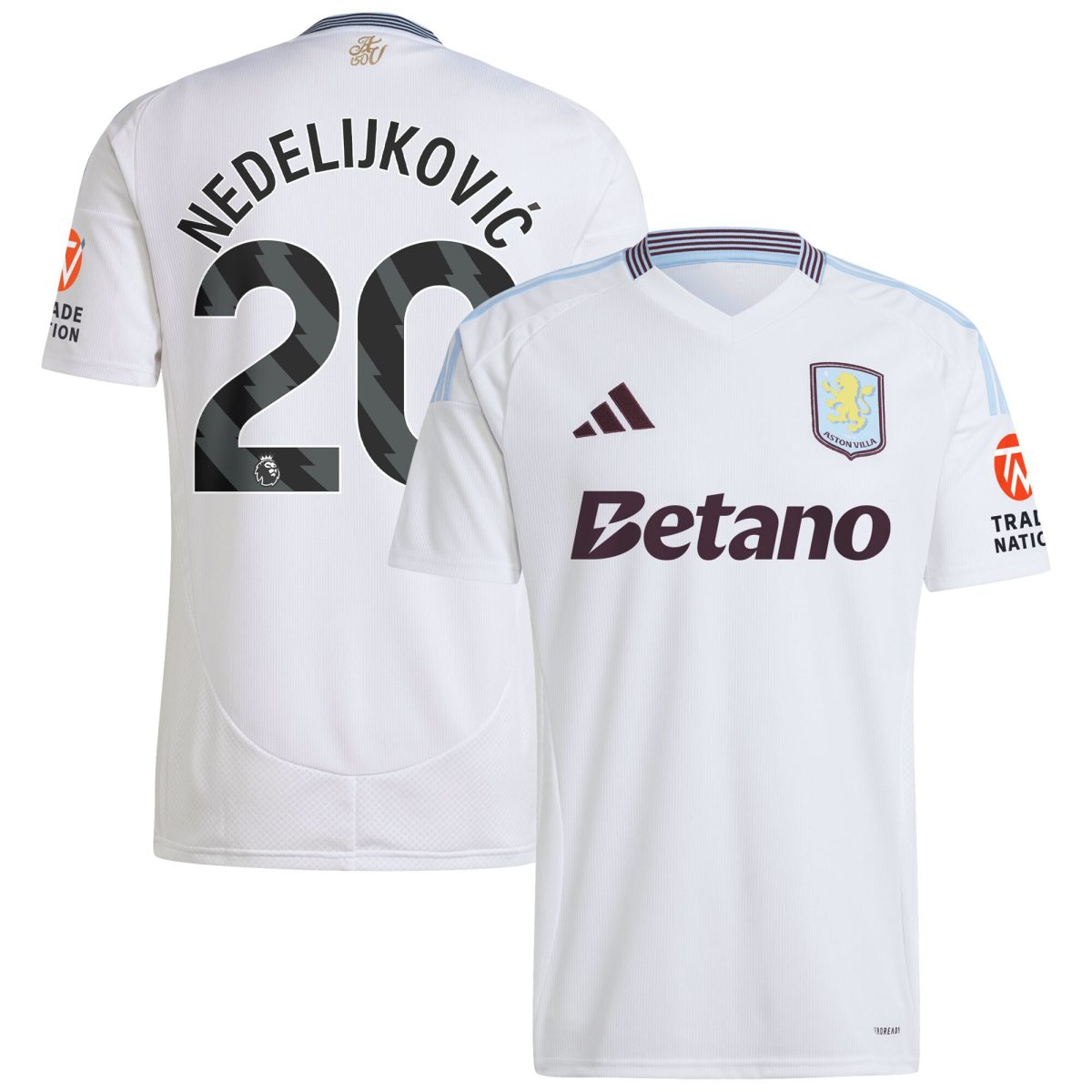aston villa adidas away shirt 2024-25 with nedeljković 20 printing Collection | Official Aston Villa Shirts