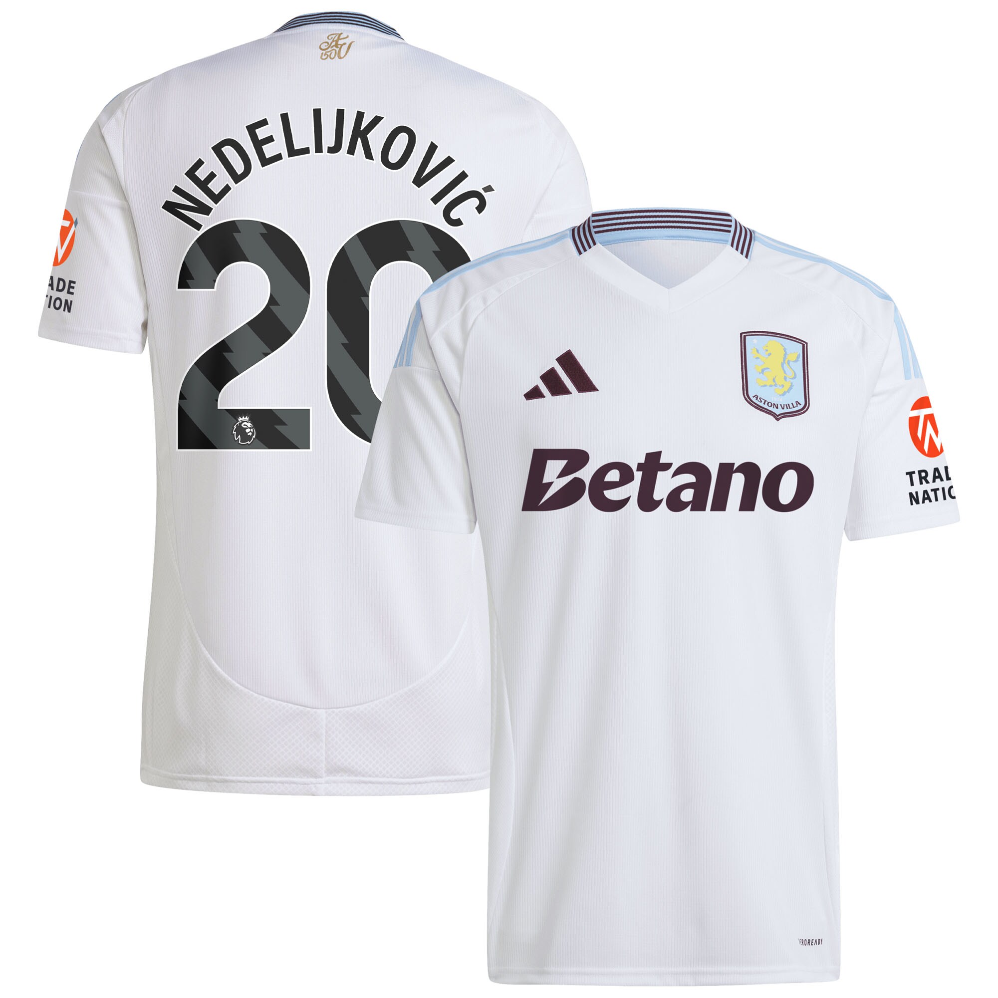 aston villa adidas away shirt 2024-25 with nedeljković 20 printing Collection | Official Aston Villa Shirts